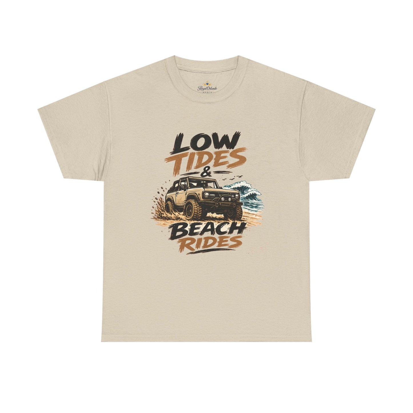 Low Tides & Beach Rides T-Shirt | 4x4 Beach Offroad Graphic