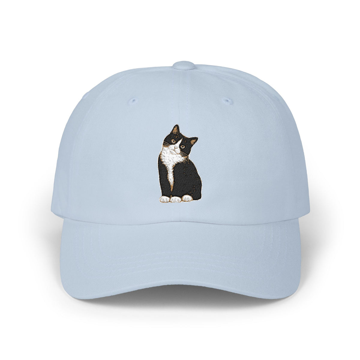 Tuxedo Cat Embroidered Classic Dad Cap