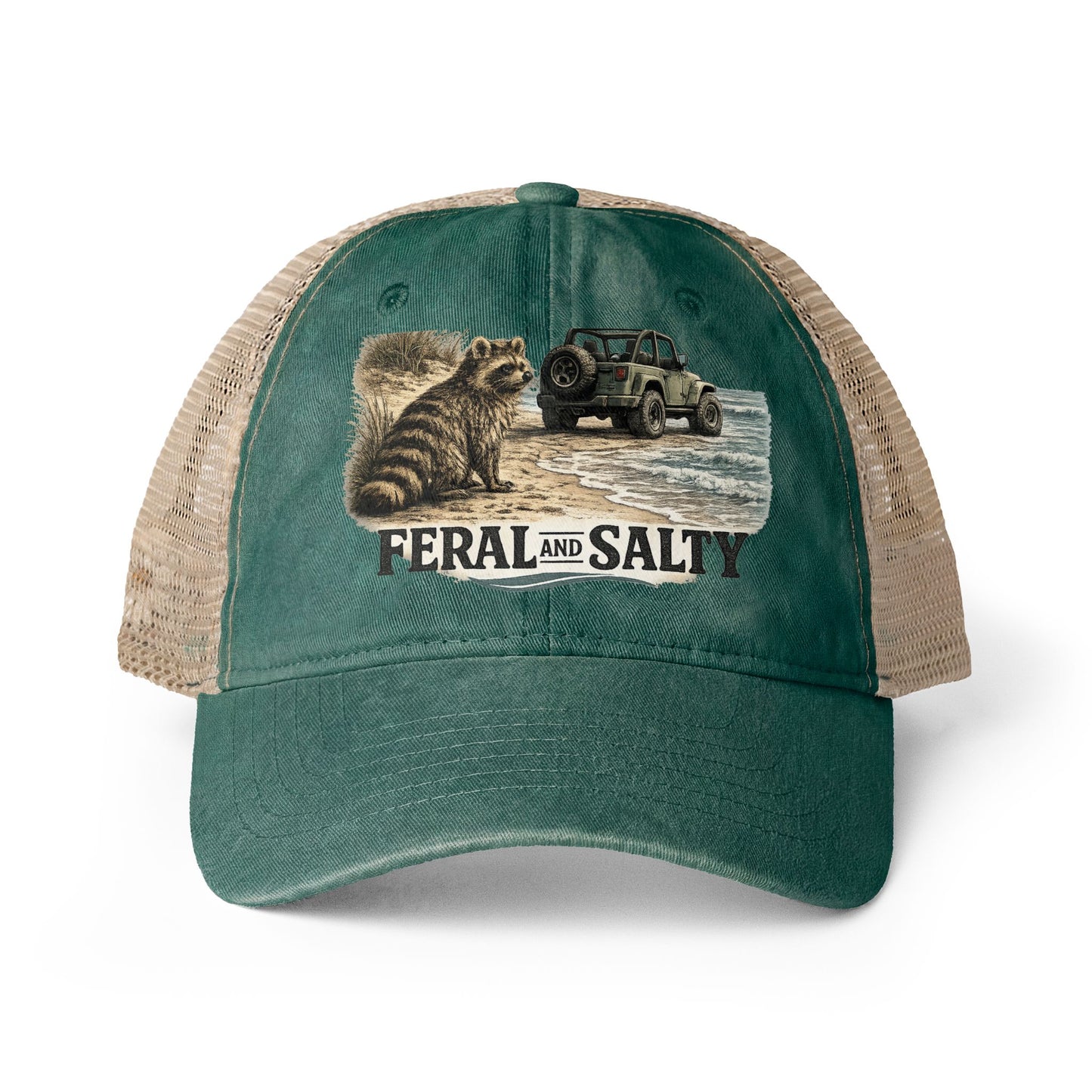 Women's Washed Mesh-Back Cap Feral and Salty
