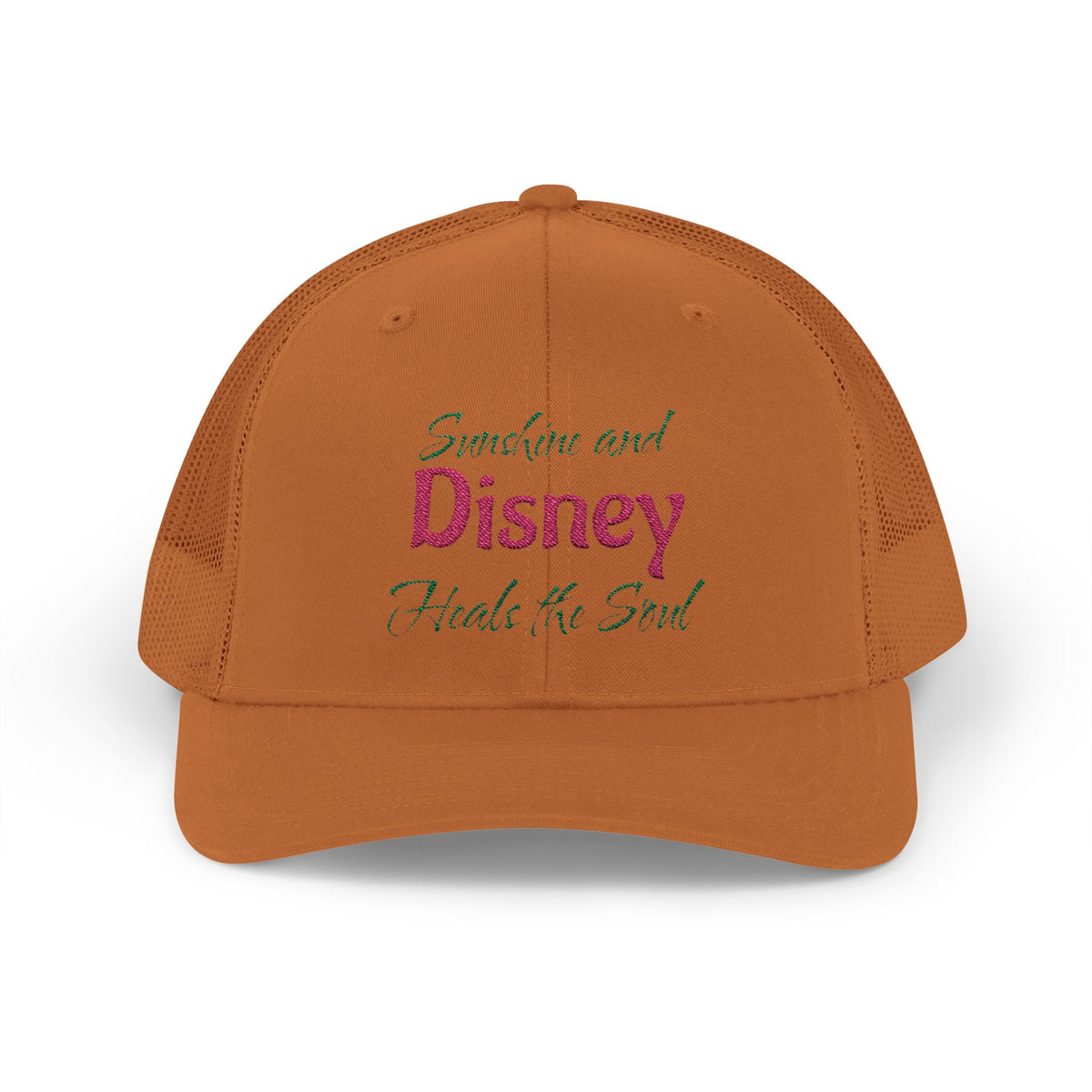 Sparkle sunshineText Snapback Cap | Glitter Script Trucker Hat Sunshine heals the soul