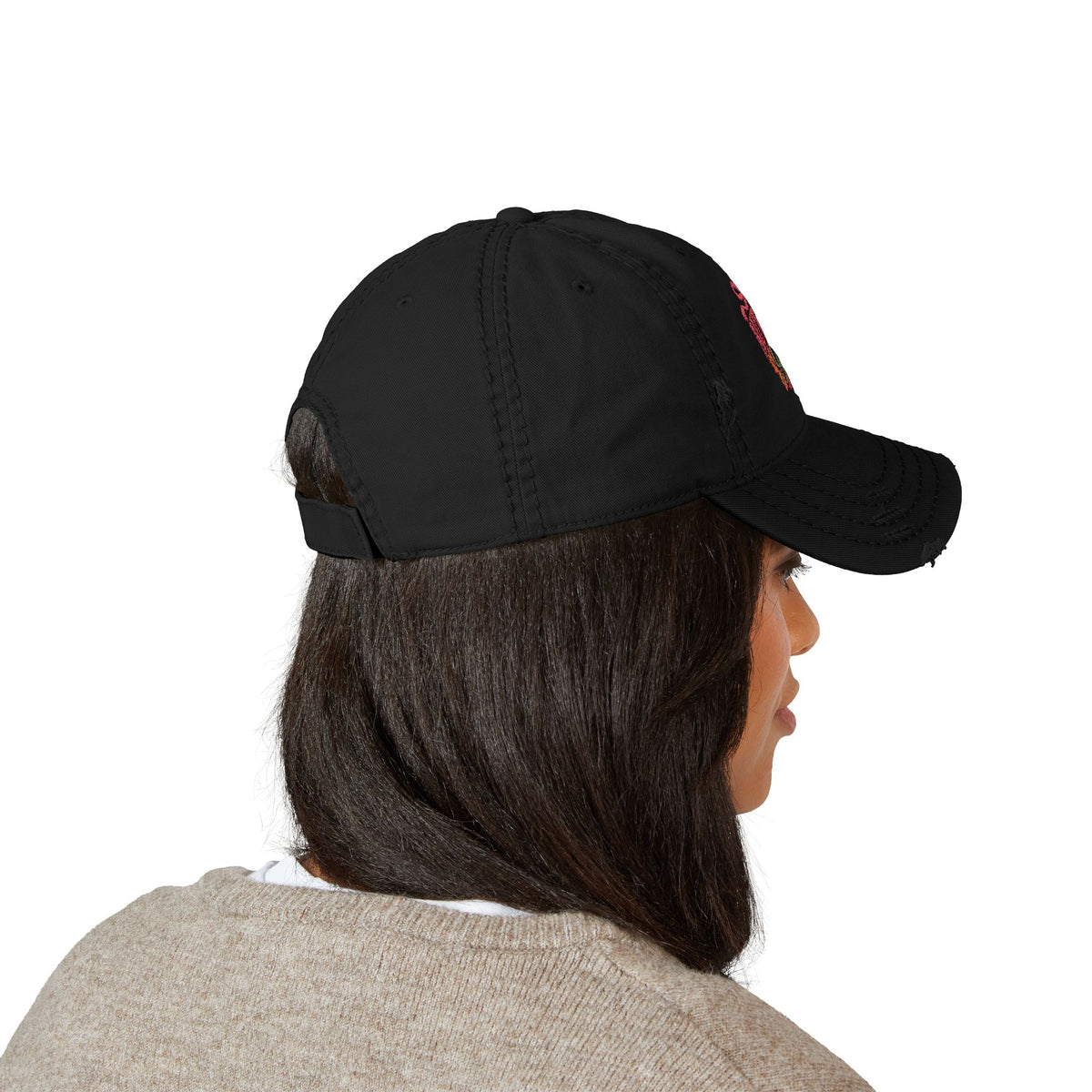 Autumn Girl Distressed Fall Hat (Embroidery)