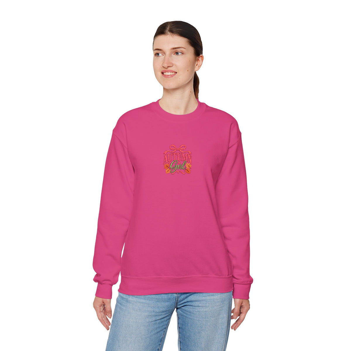 Autumn Girl 2026 Fall embroidered Unisex Heavy Blend™ Crewneck Sweatshirt