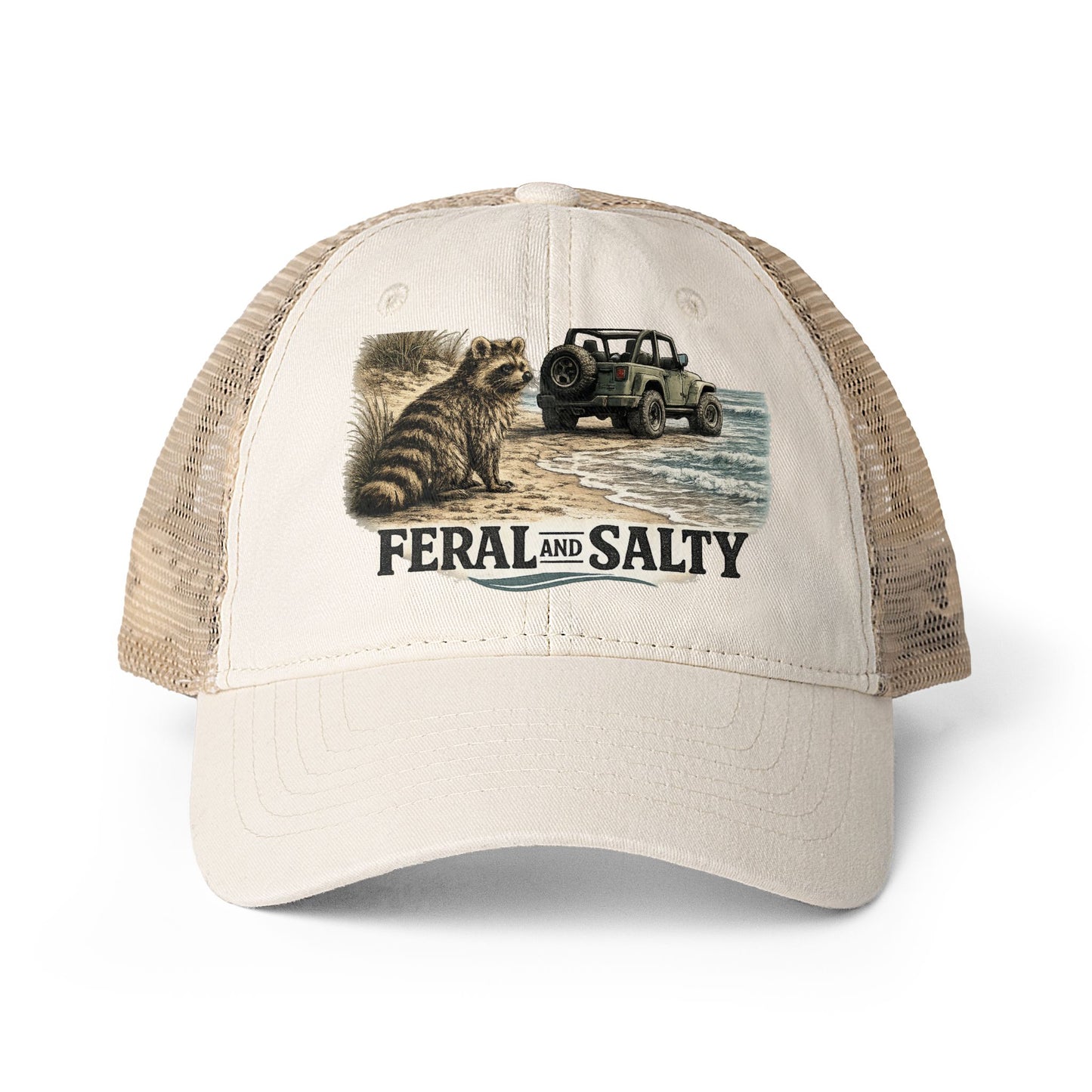 Women's Washed Mesh-Back Cap Feral and Salty
