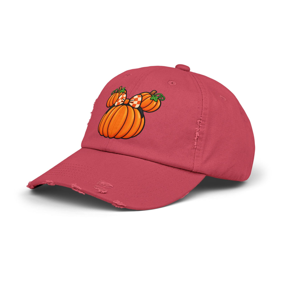Fall Pumpkin  Ears Cap | Distressed Baseball Hat, Halloween Fall