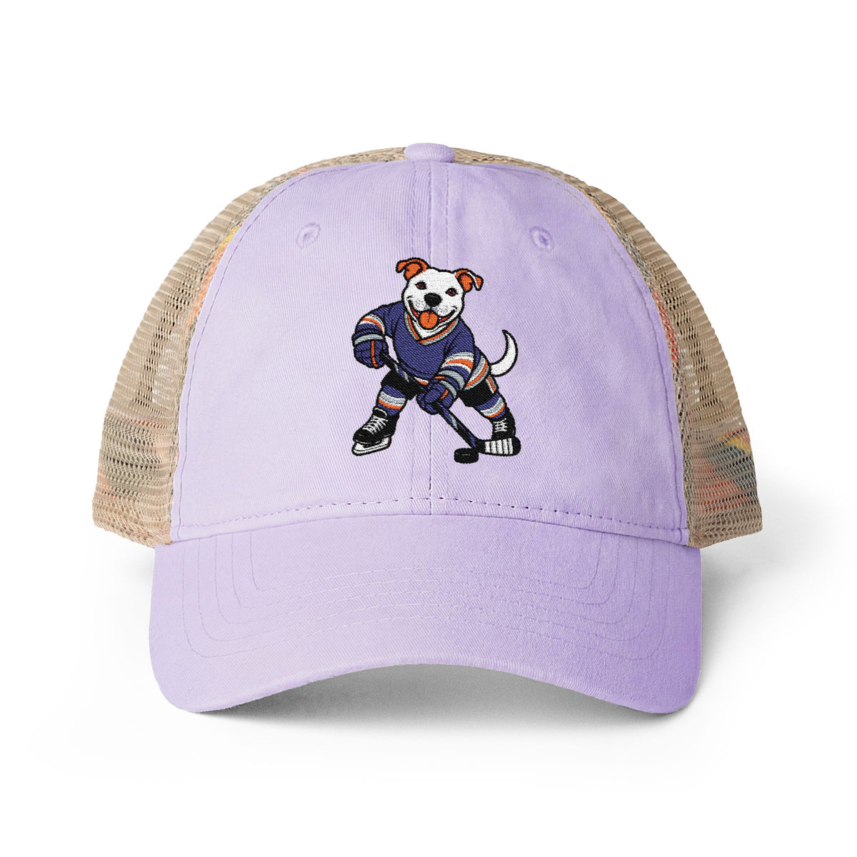 Scott American Bulldog Pitbull Hockey Player Women's Washed Mesh-Back Cap