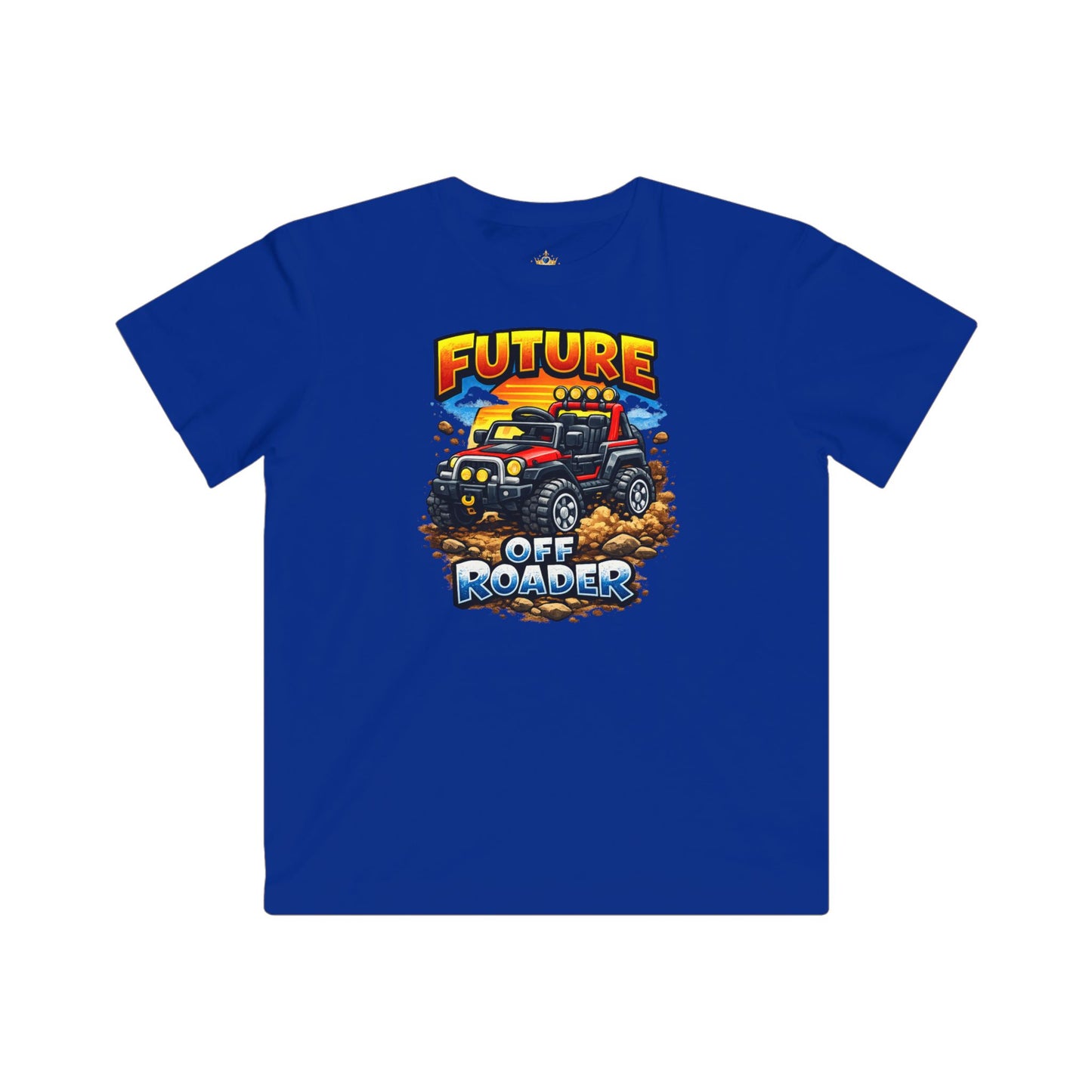 Future Off Roader Kids Tee | Monster Truck Dirt Splash Graphic