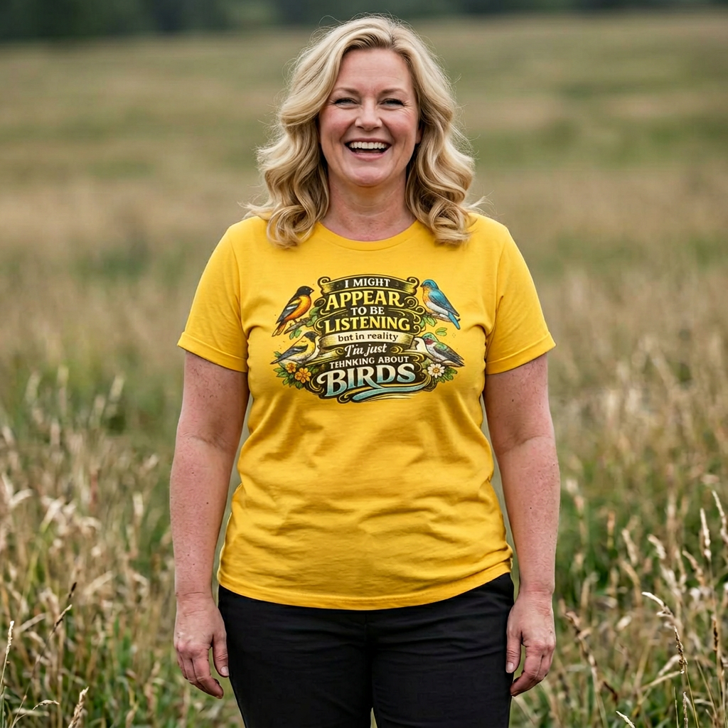 I Might Appear to Be Listening tee | Funny Bird Watching Shirt