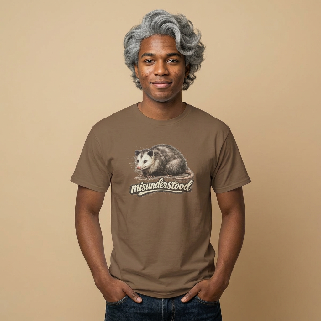 Misunderstood Possum Tee | Vintage Illustration, Wildlife Animal Shirt