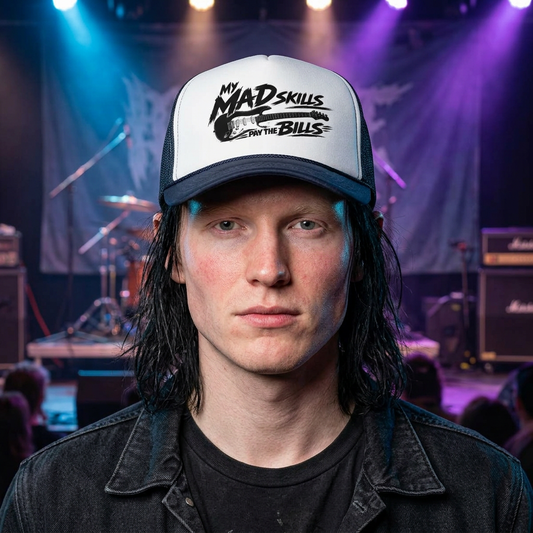 My Mad Skills Guitar Trucker Hat | Musician Rock Cap