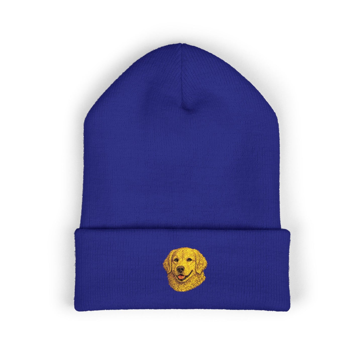 Golden Retriever Embroidered Beanie | Cuffed Knit Hat