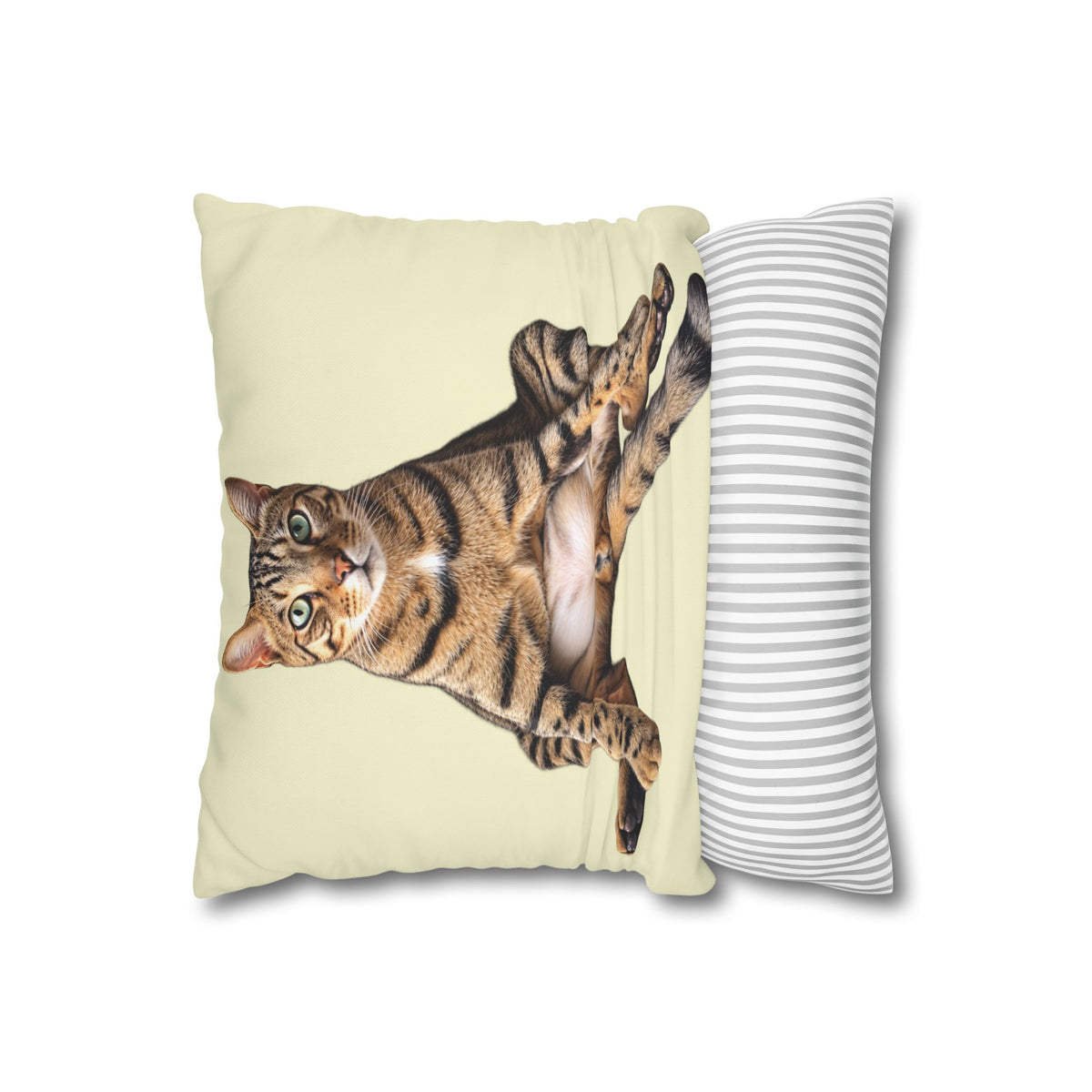 Savannah cat Square Poly Canvas Pillowcase
