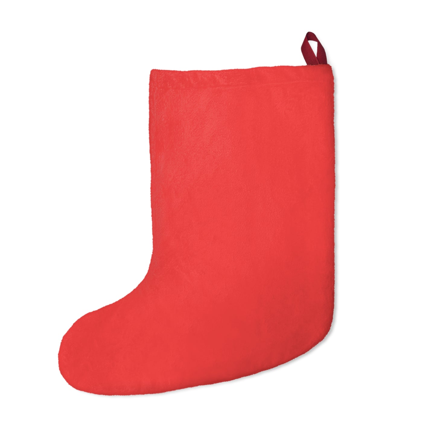 Sheep Dog Face Christmas Stocking – Red Holiday Stocking with Cute Sheepdog Portrait