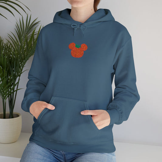 Fall Pumpkin Embroidered Ears silhouette Hoodie | Halloween pumpkin ears sweatshirt