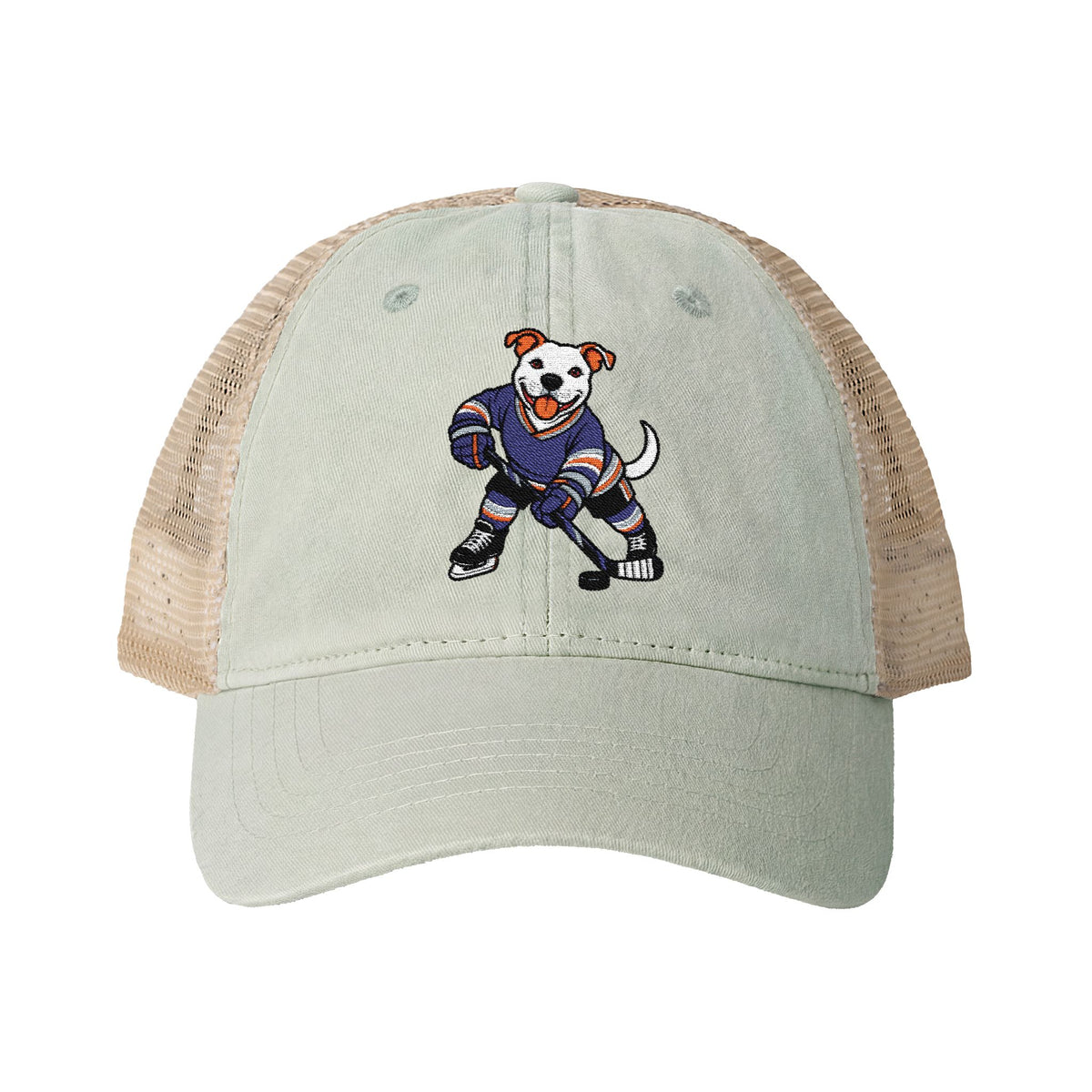 Scott American Bulldog Pitbull Hockey Player Women's Washed Mesh-Back Cap