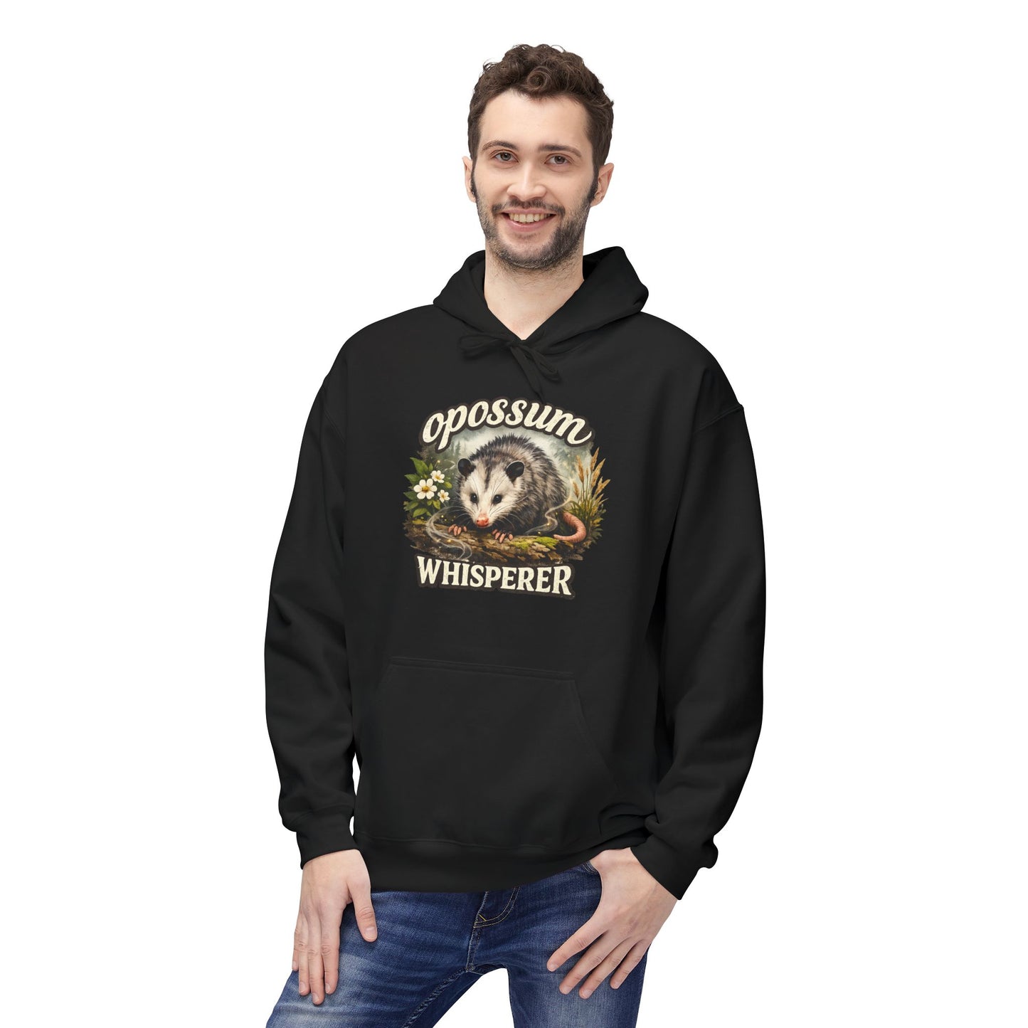 Opossum Whisperer Hoodie | Vintage Wildlife Illustration