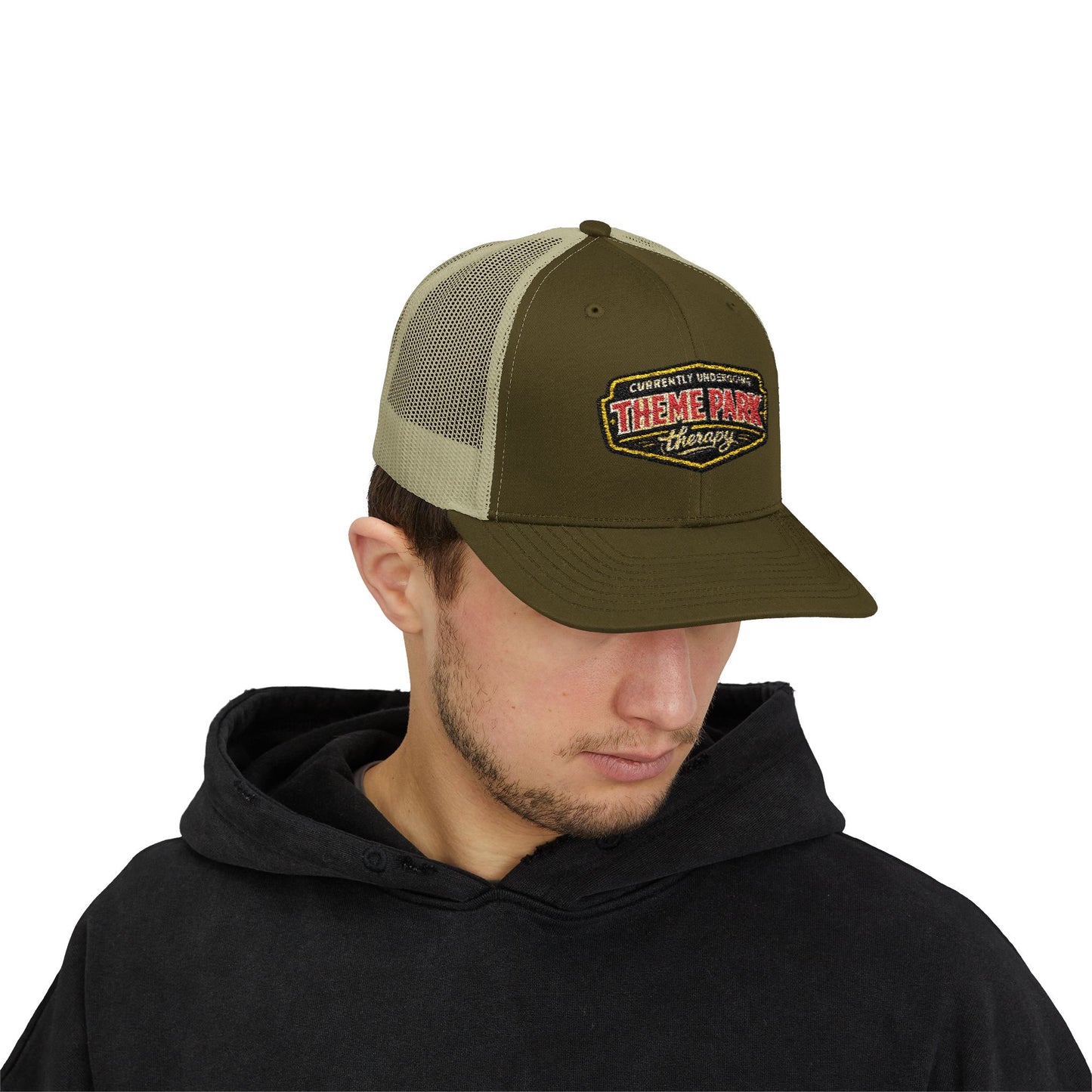 Theme Park Therapy Vintage Logo Snapback Cap | Trucker Mesh Hat