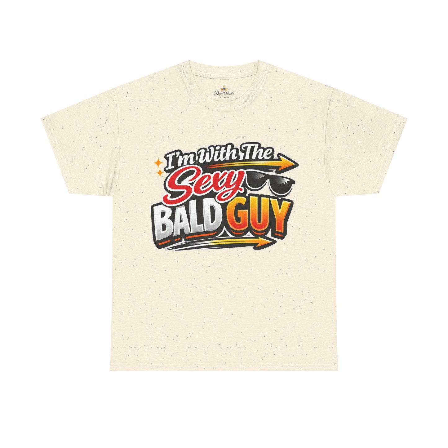 I'm With The Sexy Bald Guy T-Shirt | Funny Couple Tee, Sunglasses Graphic