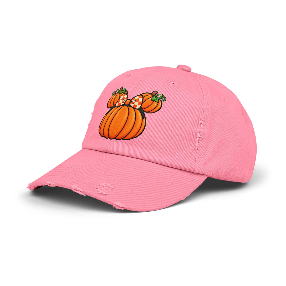 Fall Pumpkin  Ears Cap | Distressed Baseball Hat, Halloween Fall