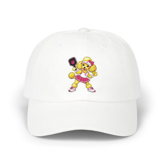 Pickleball Poodle Embroidered Classic Dad Cap