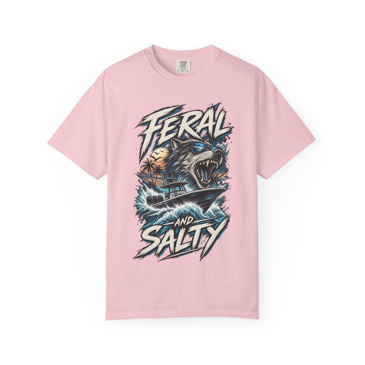 T-Shirt — "Feral and Salty" Aggressive Sea Bear Graphic Tee