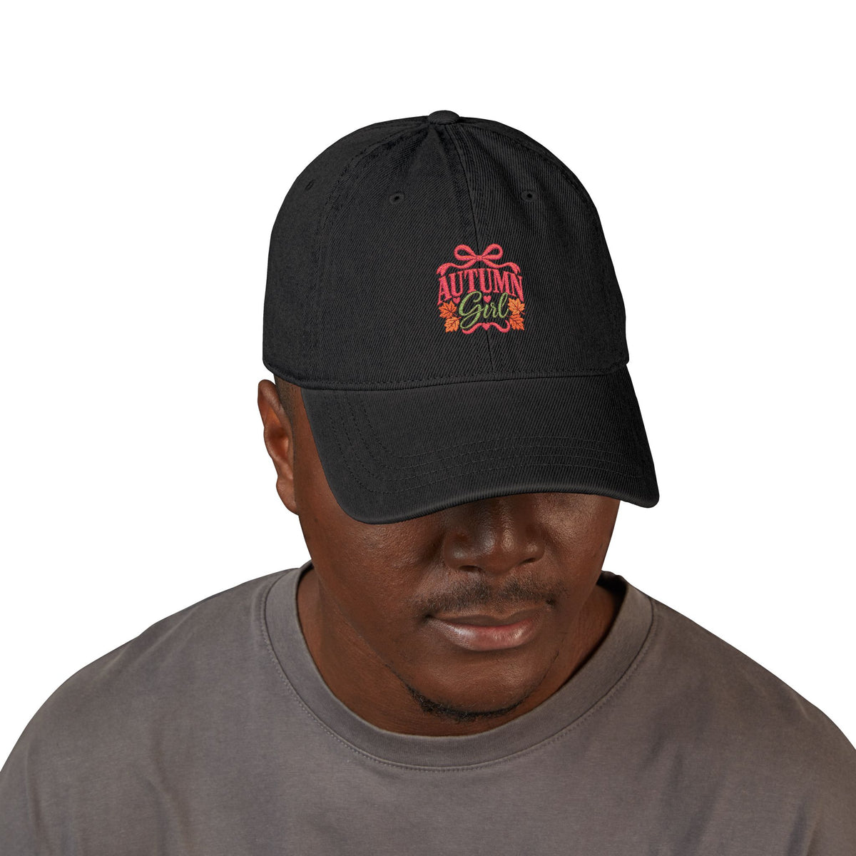 Autumn Girl Fall Denim Hat (Embroidery)