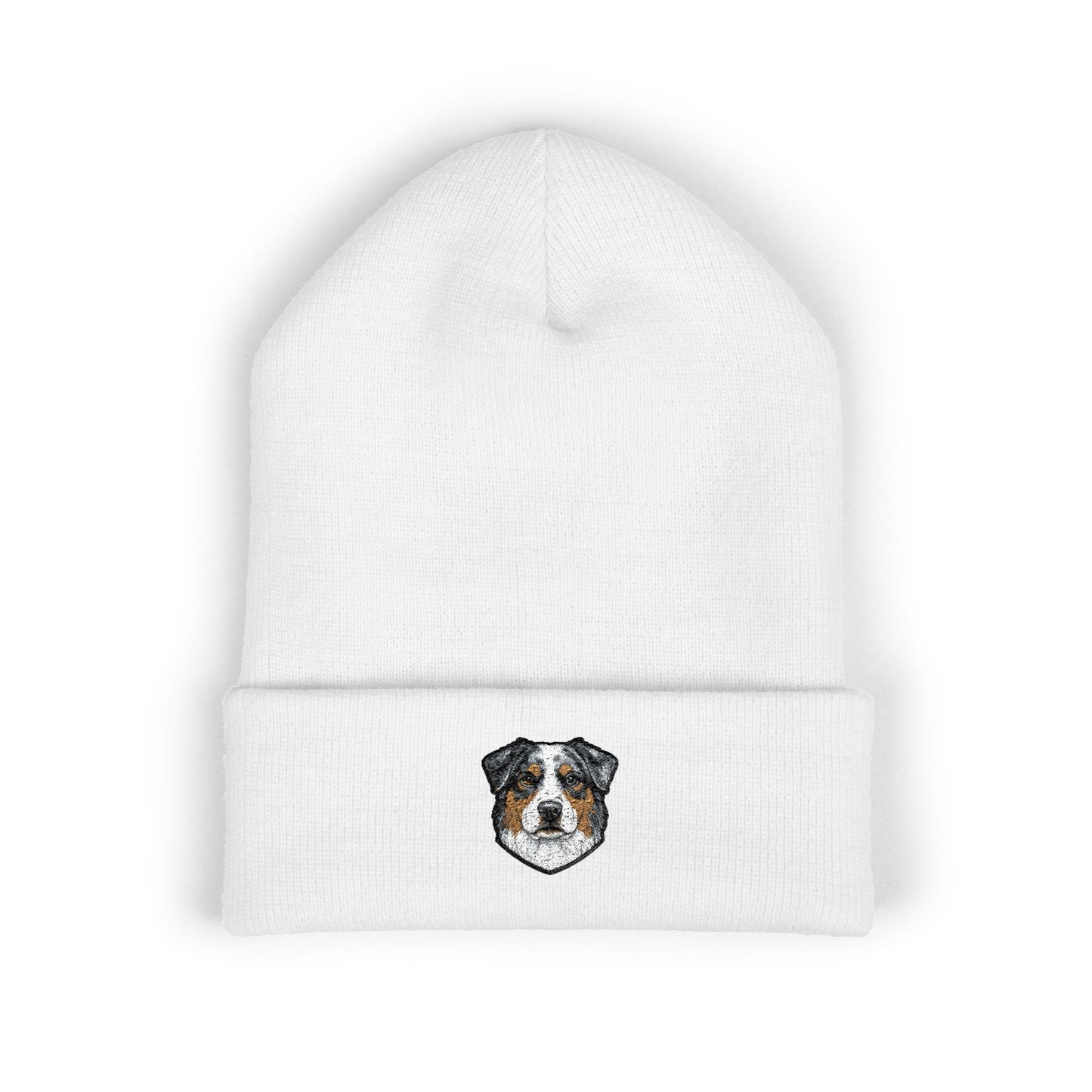 Australian Sheperd Embroidered Beanie | Cuffed Knit Hat