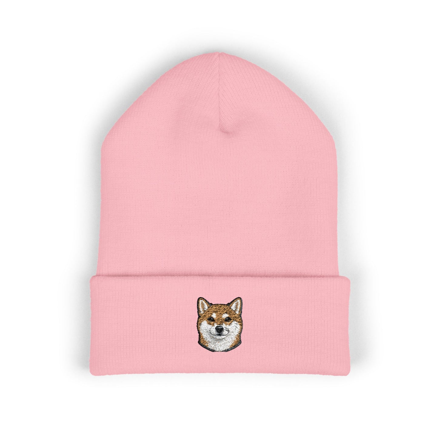 Shiba Inu Embroidered Beanie | Cuffed Knit Hat