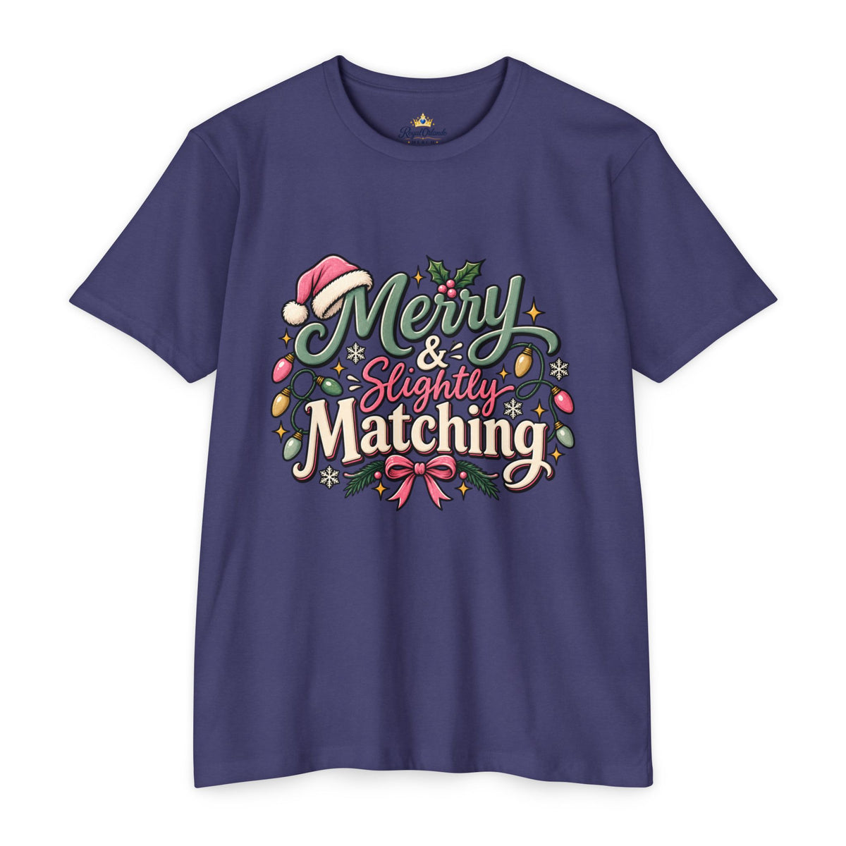 Christmas T-Shirt — "Merry & Slightly Matching" Festive Holiday Tee- Family pajamas