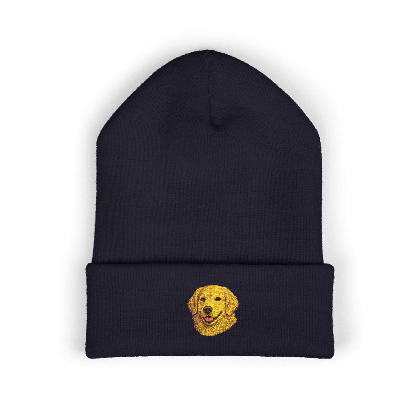 Golden Retriever Embroidered Beanie | Cuffed Knit Hat