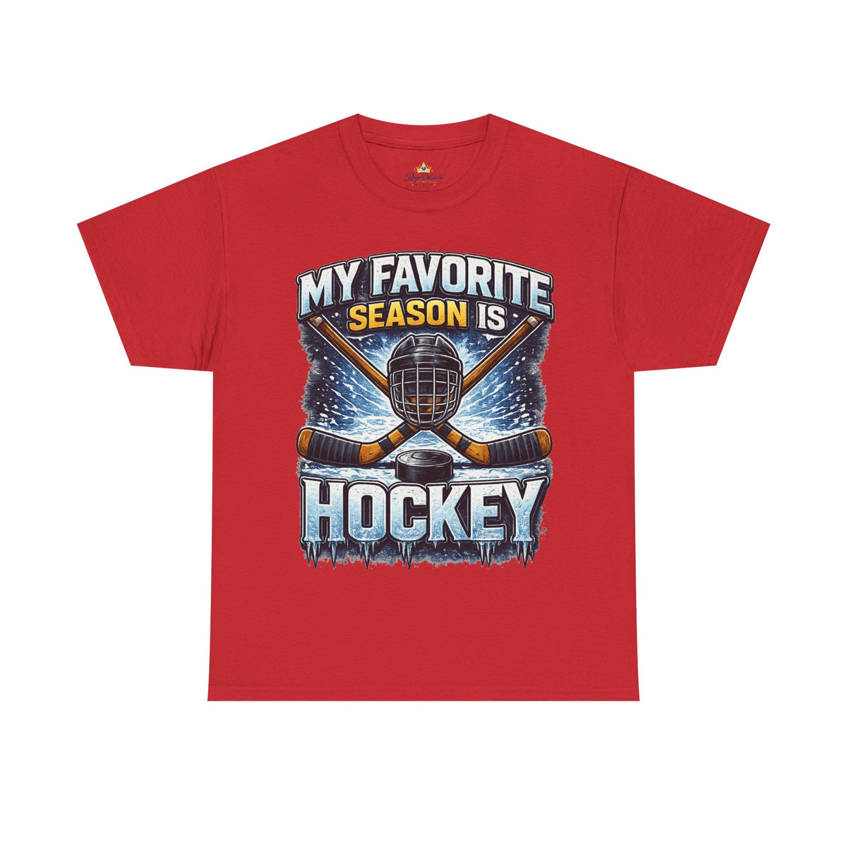My Favorite Season Is Hockey T-Shirt | Ice Hockey Helmet & Sticks Tee