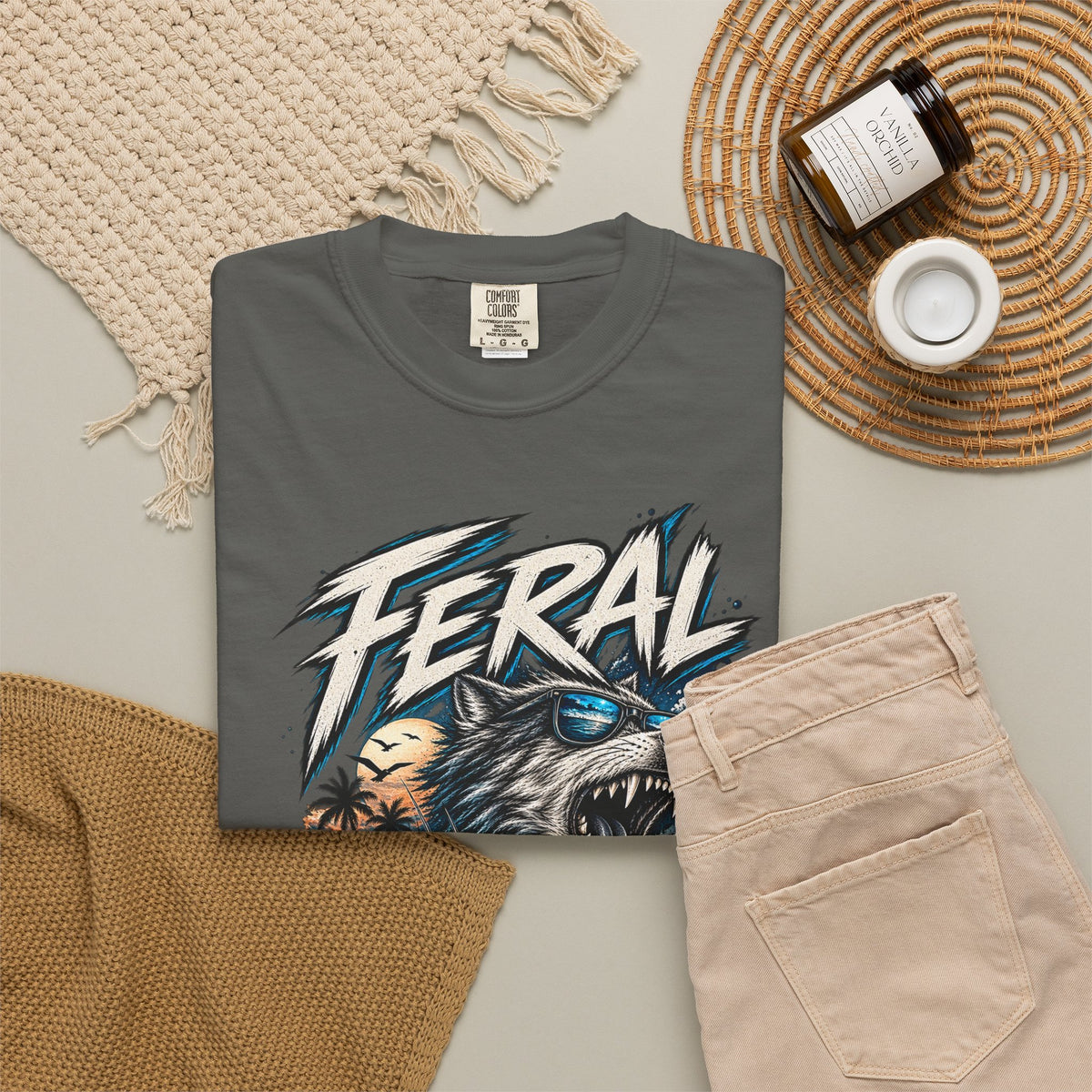 T-Shirt — "Feral and Salty" Aggressive Sea Bear Graphic Tee