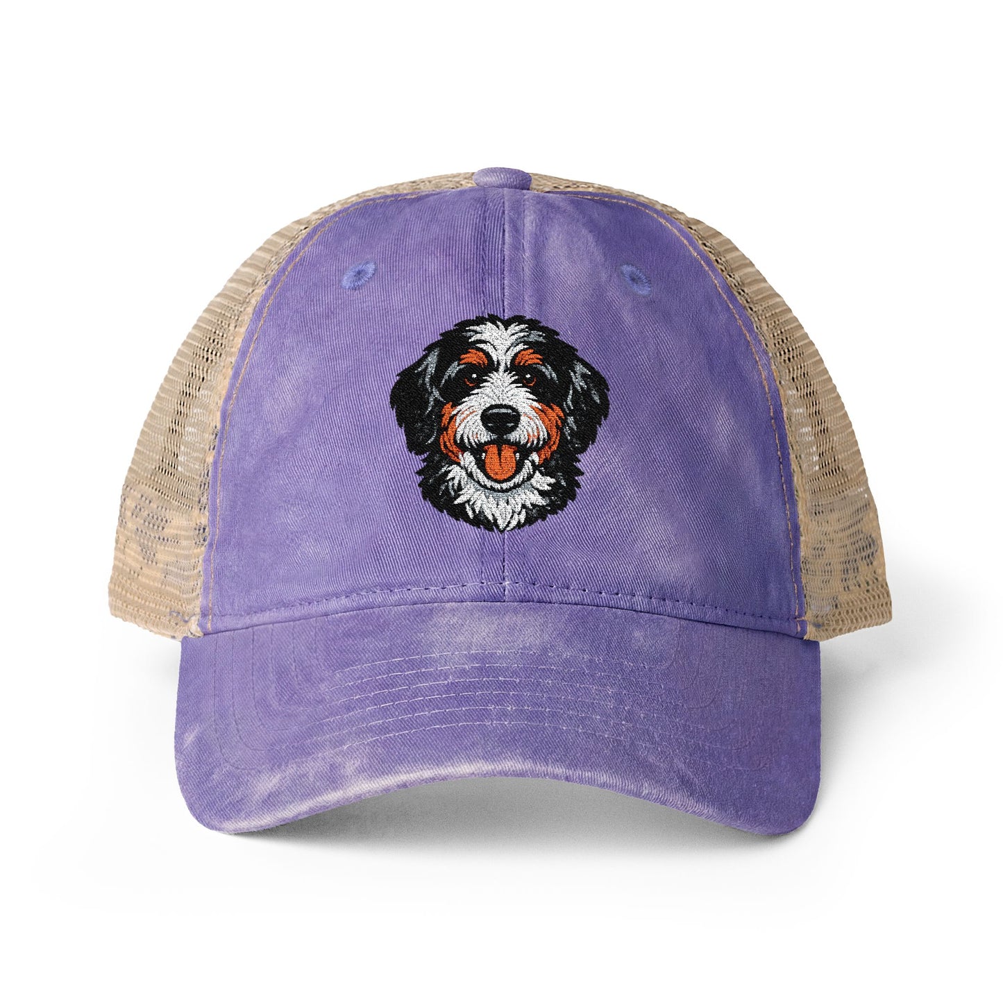 Bernedoodle embroidered Dog Mesh-Back Cap