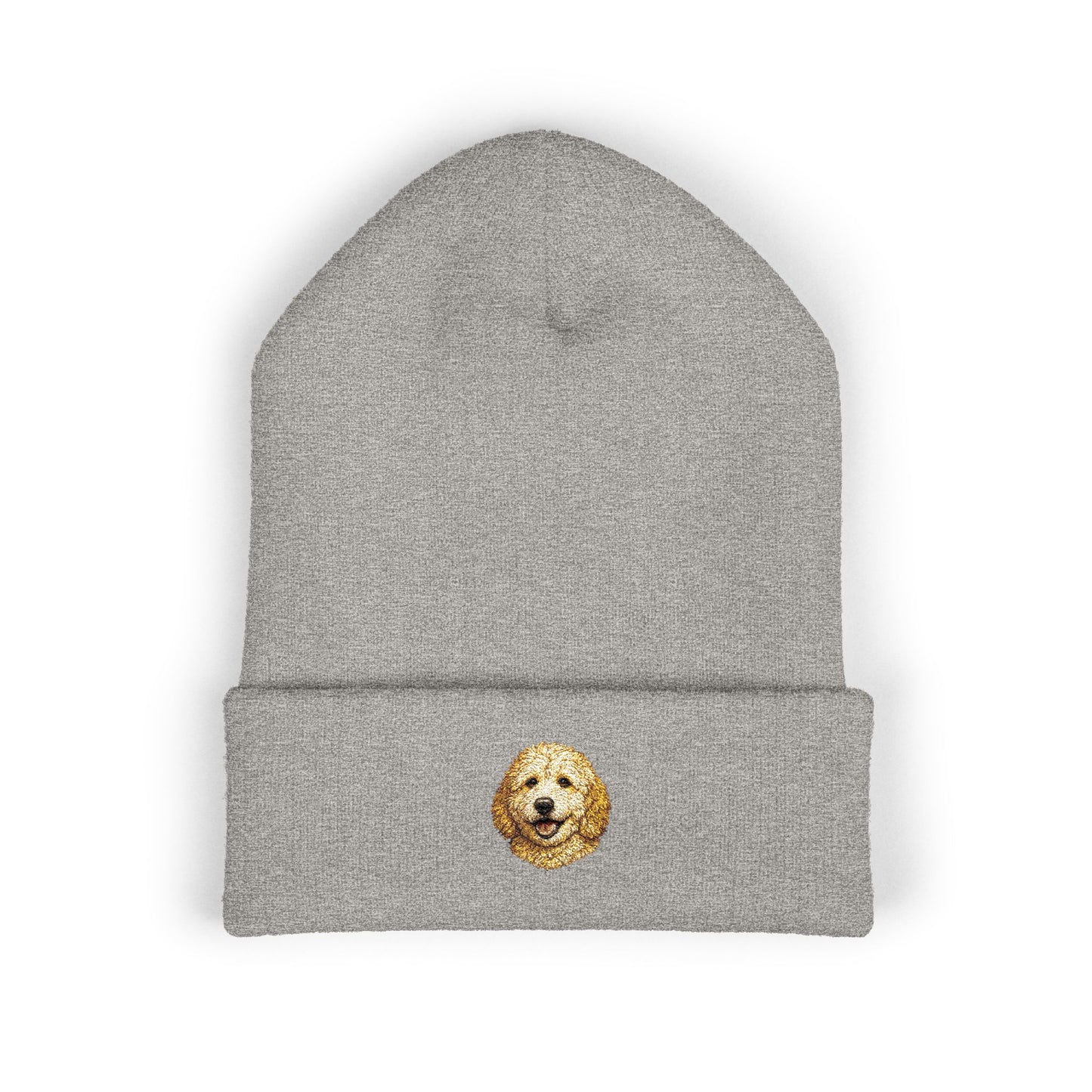 Golden Doodle Embroidered Beanie | Cuffed Knit Hat