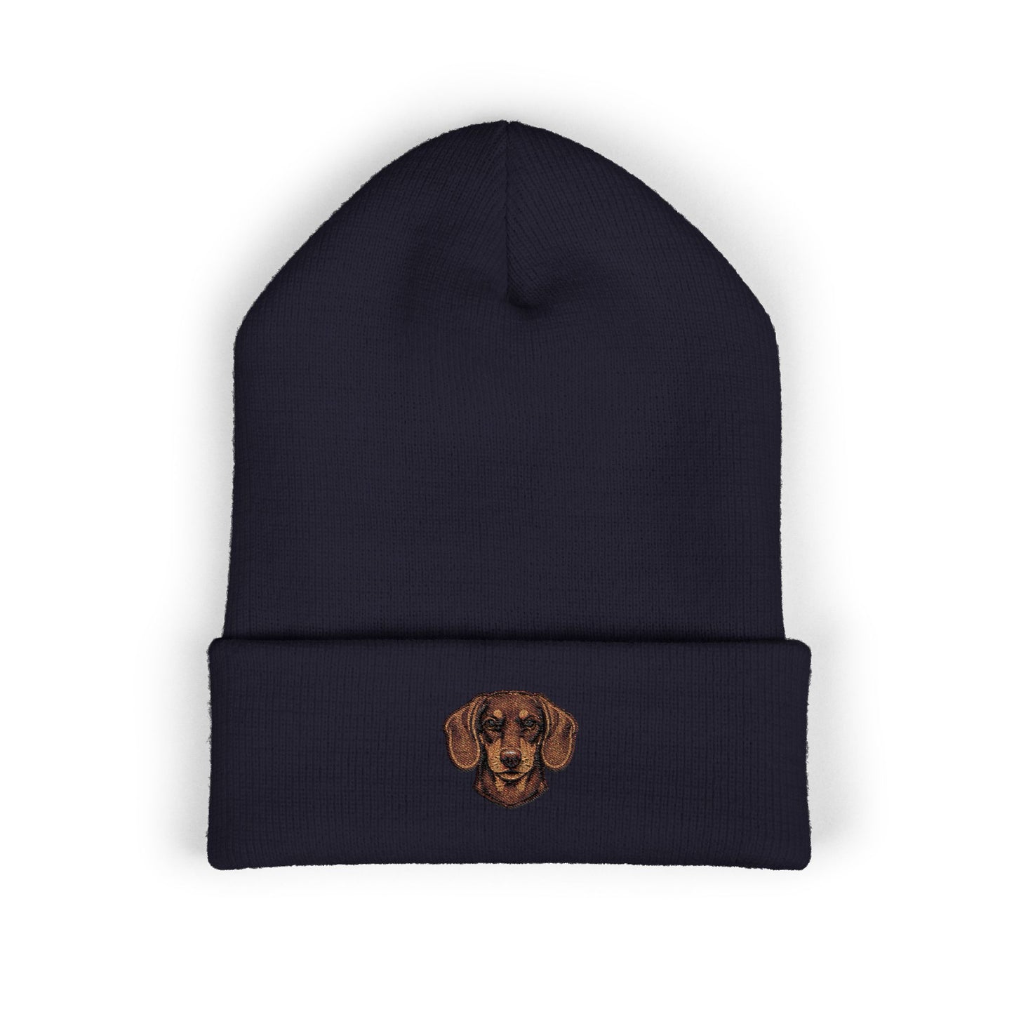 Dachshund Embroidered Beanie | Cuffed Knit Hat