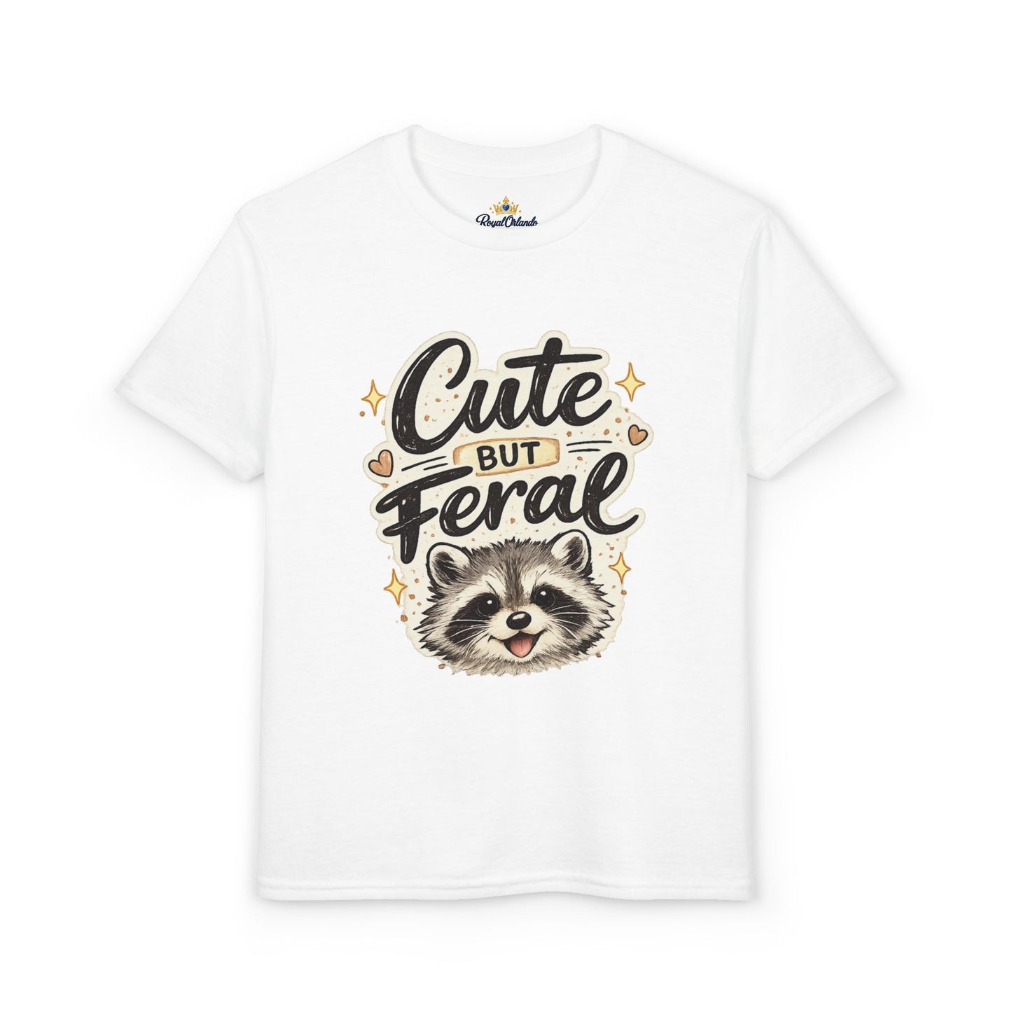 Cute but Feral Raccoon Youth T-Shirt | Kids Animal Graphic Tee
