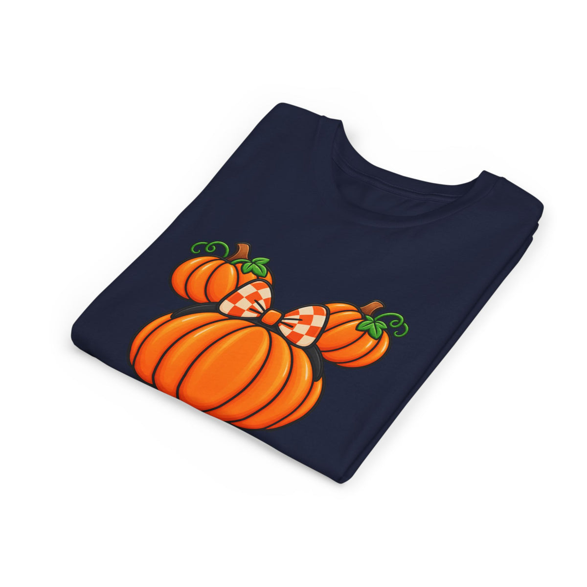 Fall Pumpkin Ears Youth Tee | Halloween Fall Pumpkin Tee