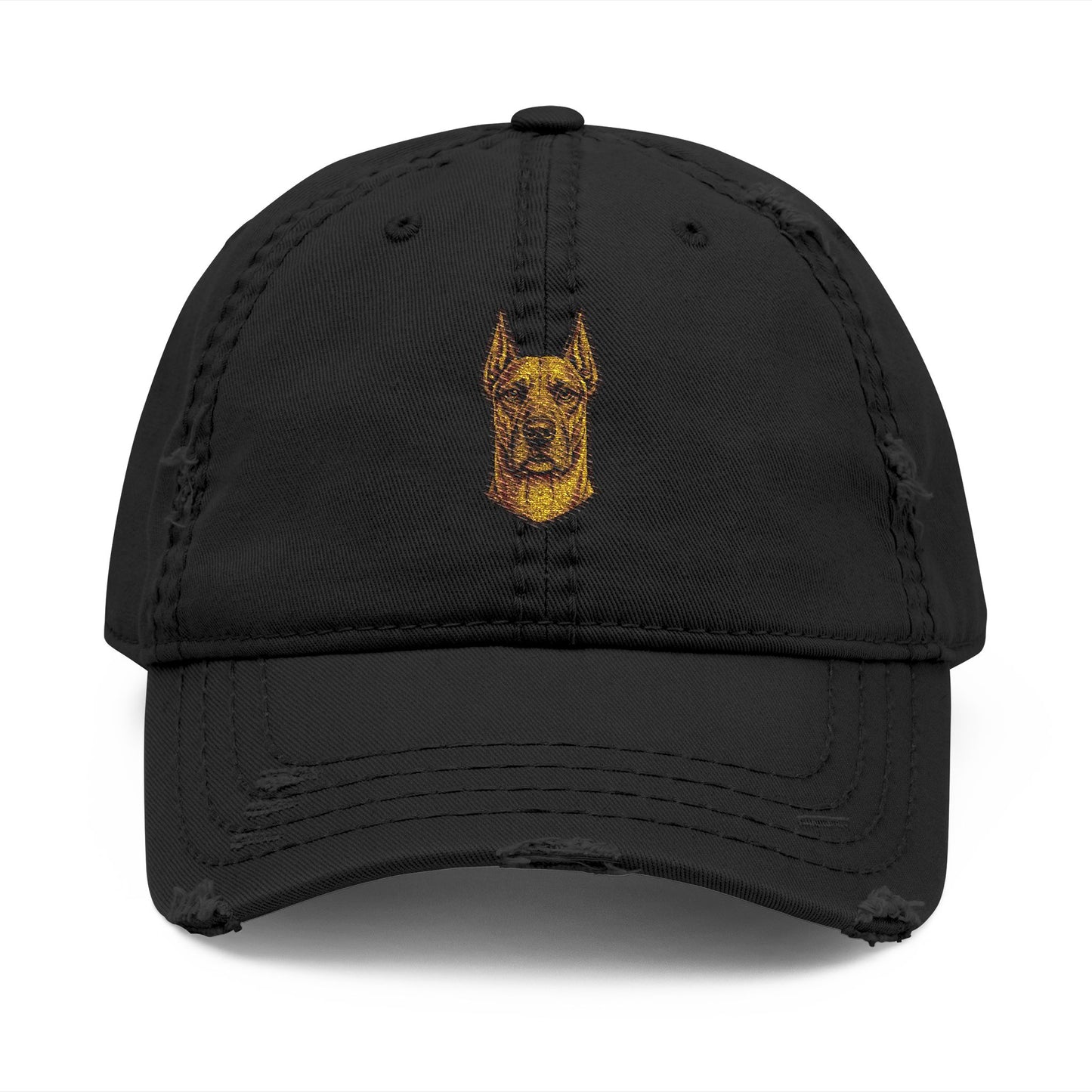 Great Dane Head Embroidered Hat | Distressed Baseball Cap