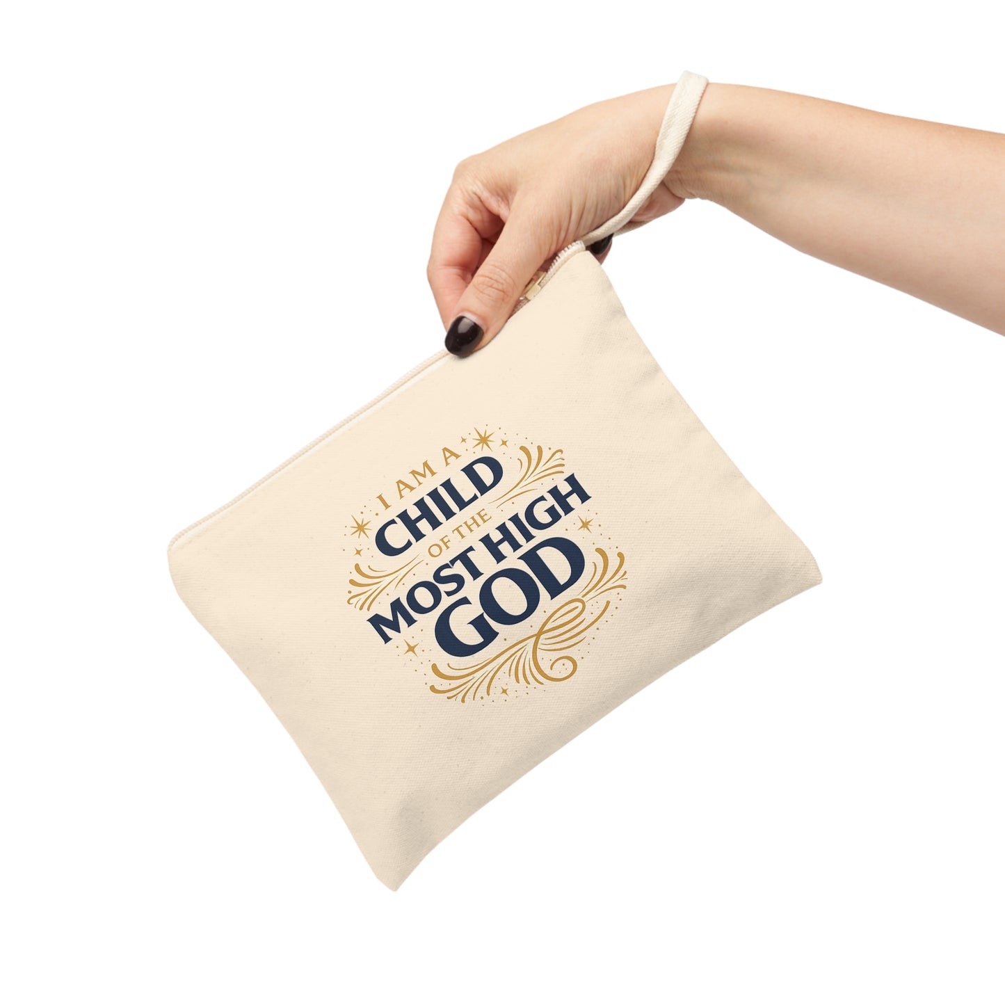 I Am a Child of the Most High God Accessory Zipper Pouch | Christian Faith Scripture
