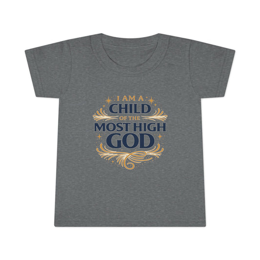 Child of the Most High God Toddler T-shirt | Christian Faith Scripture Tee