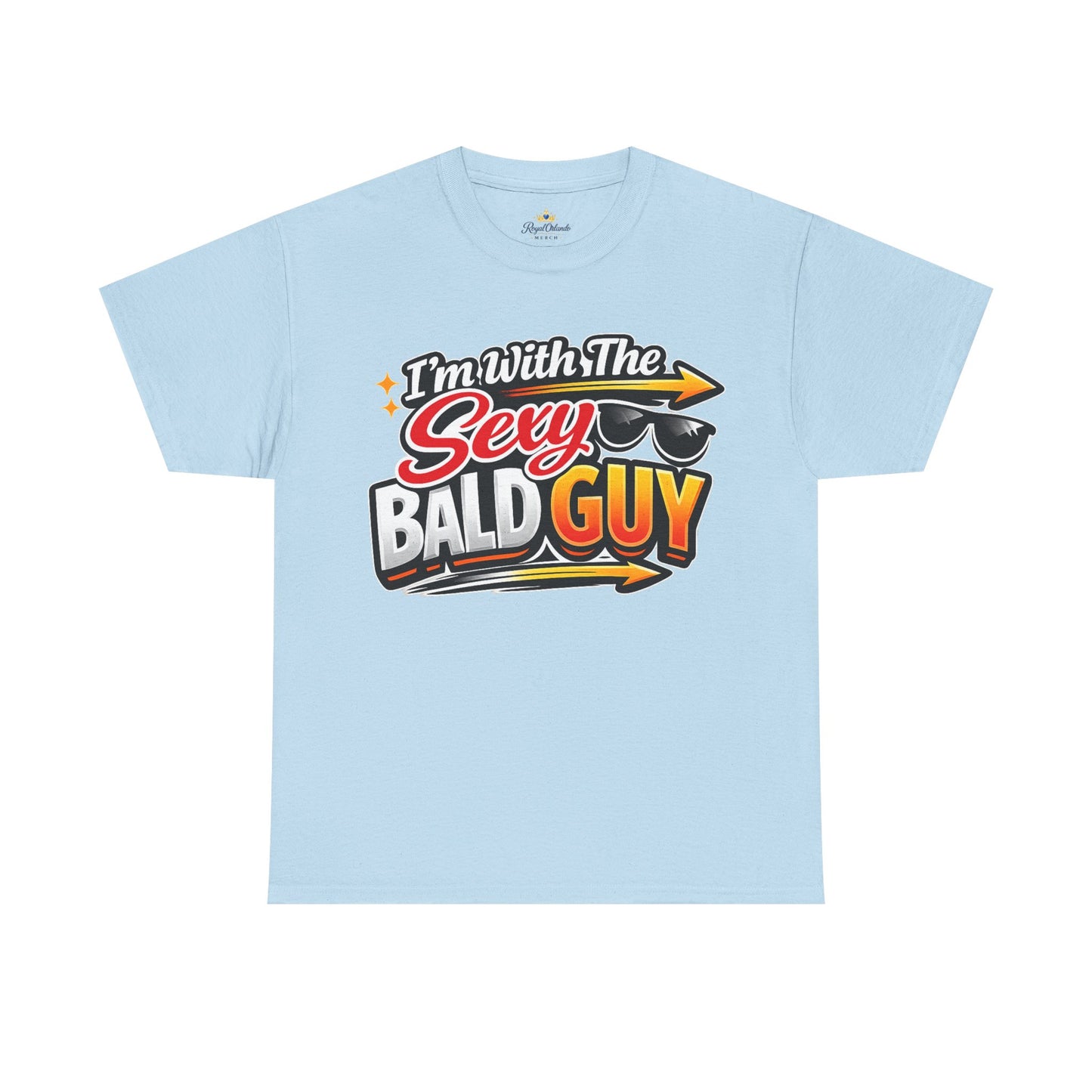 I'm With The Sexy Bald Guy T-Shirt | Funny Novelty Shirt, Sunglasses Graphic