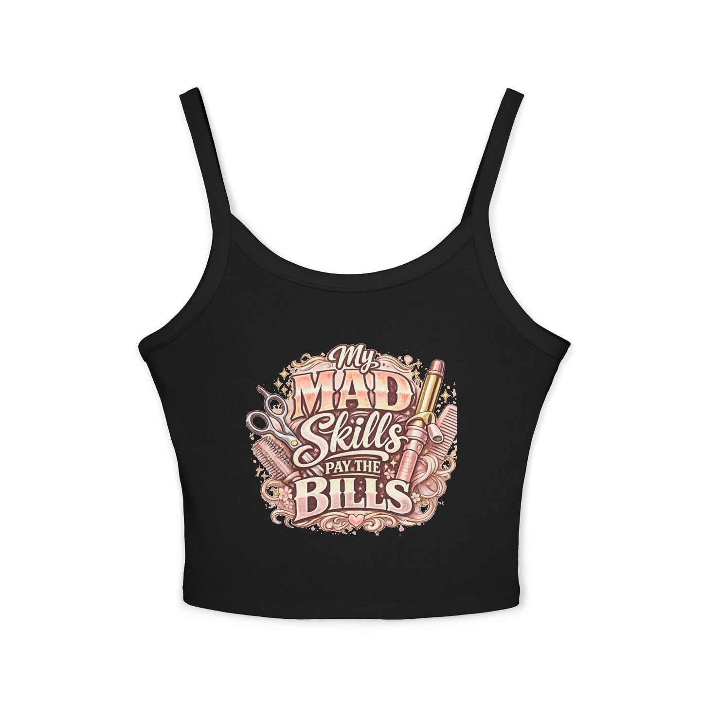My Mad Skills Pay The Bills Tank Top | Makeup Hairstylist Tools Illustration