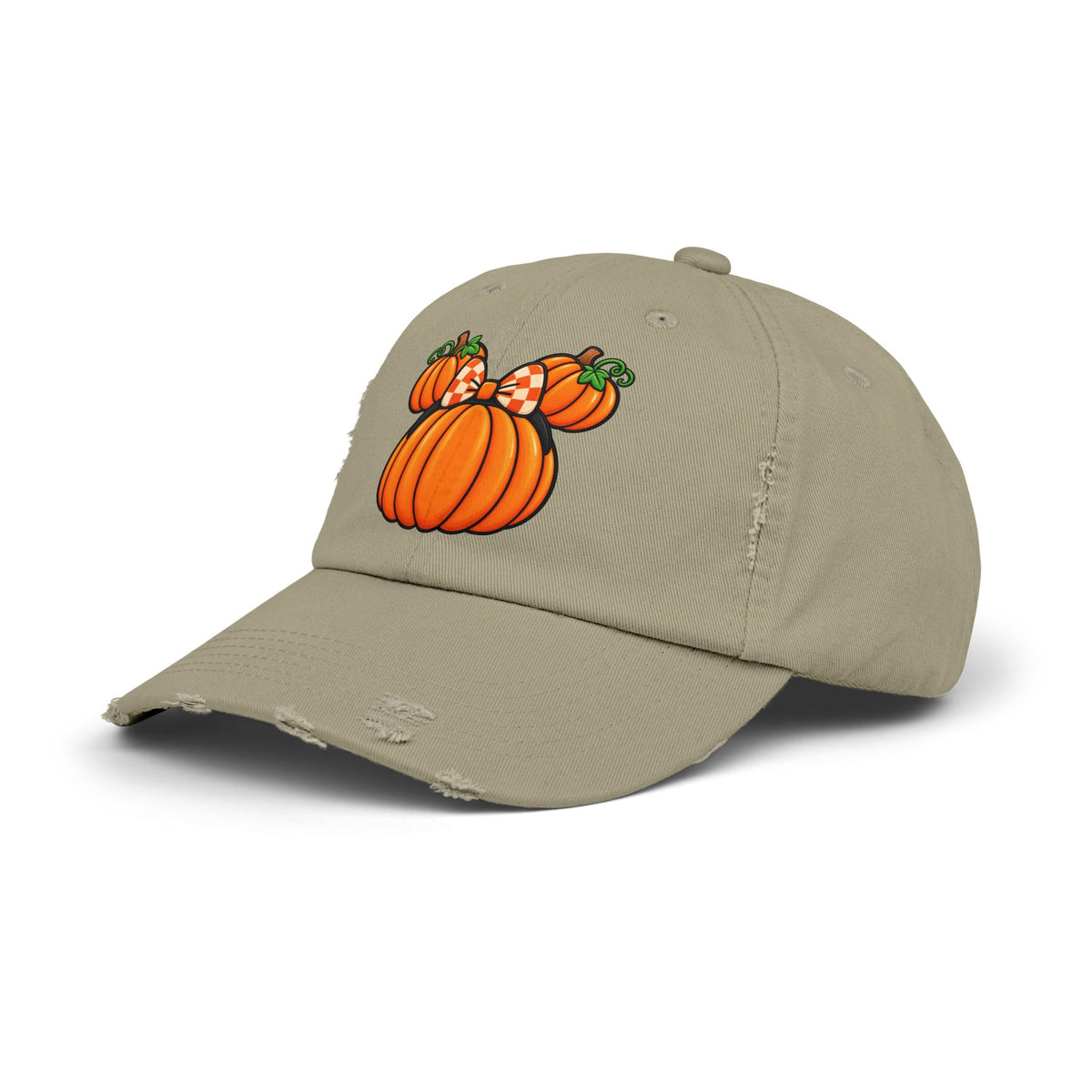 Fall Pumpkin  Ears Cap | Distressed Baseball Hat, Halloween Fall