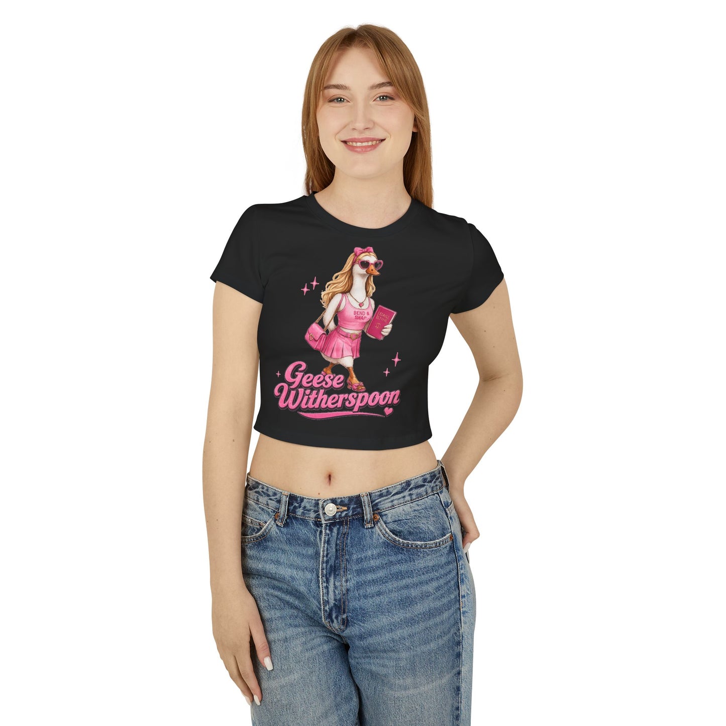 Geese Witherspoon goose character tee | Women's Baby Tee