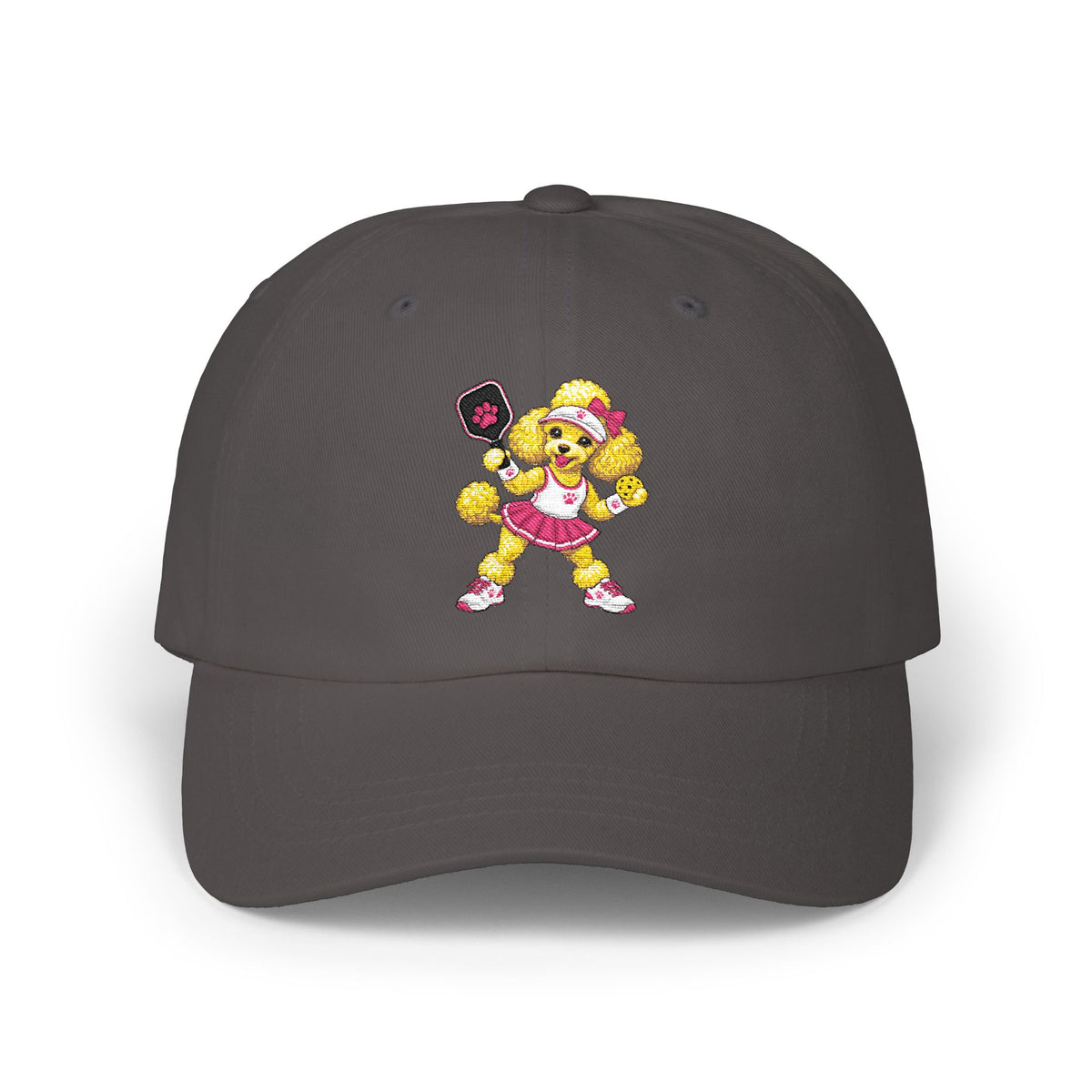 Pickleball Poodle Embroidered Classic Dad Cap