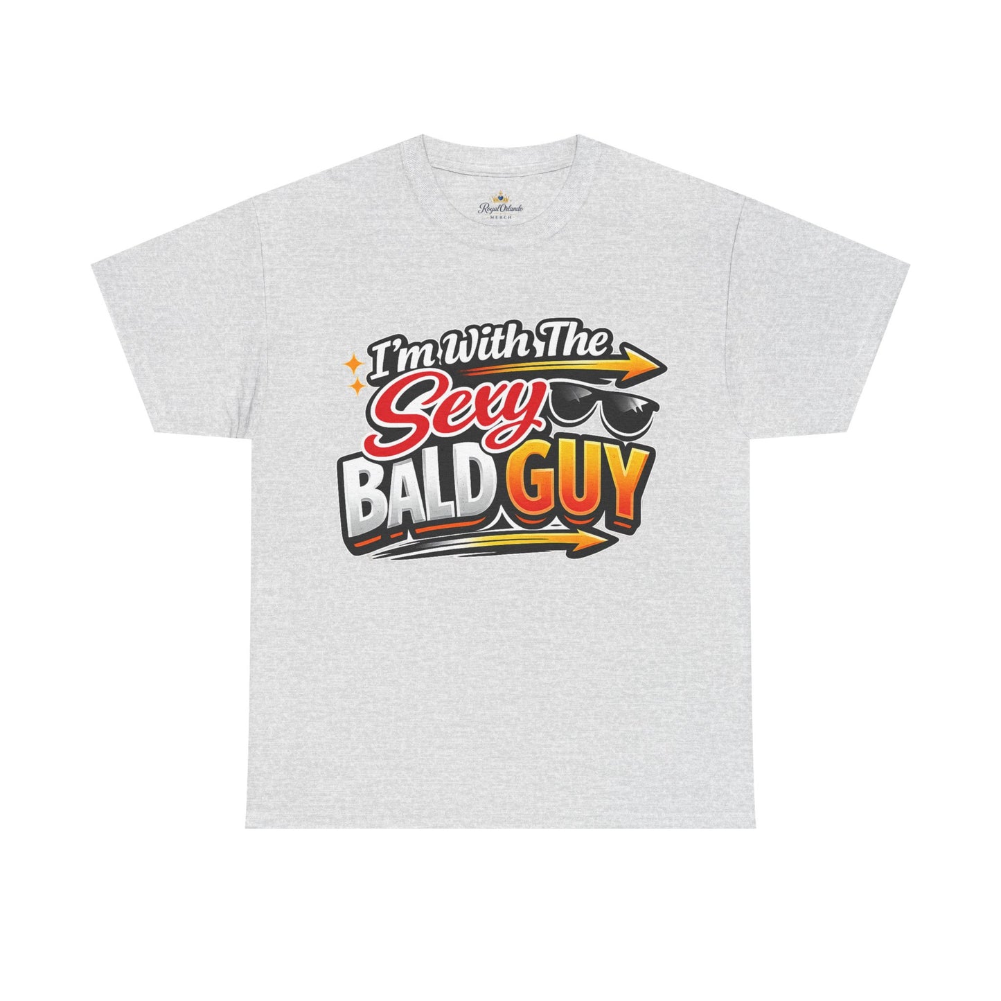 I'm With The Sexy Bald Guy T-Shirt | Funny Couple Tee, Sunglasses Graphic