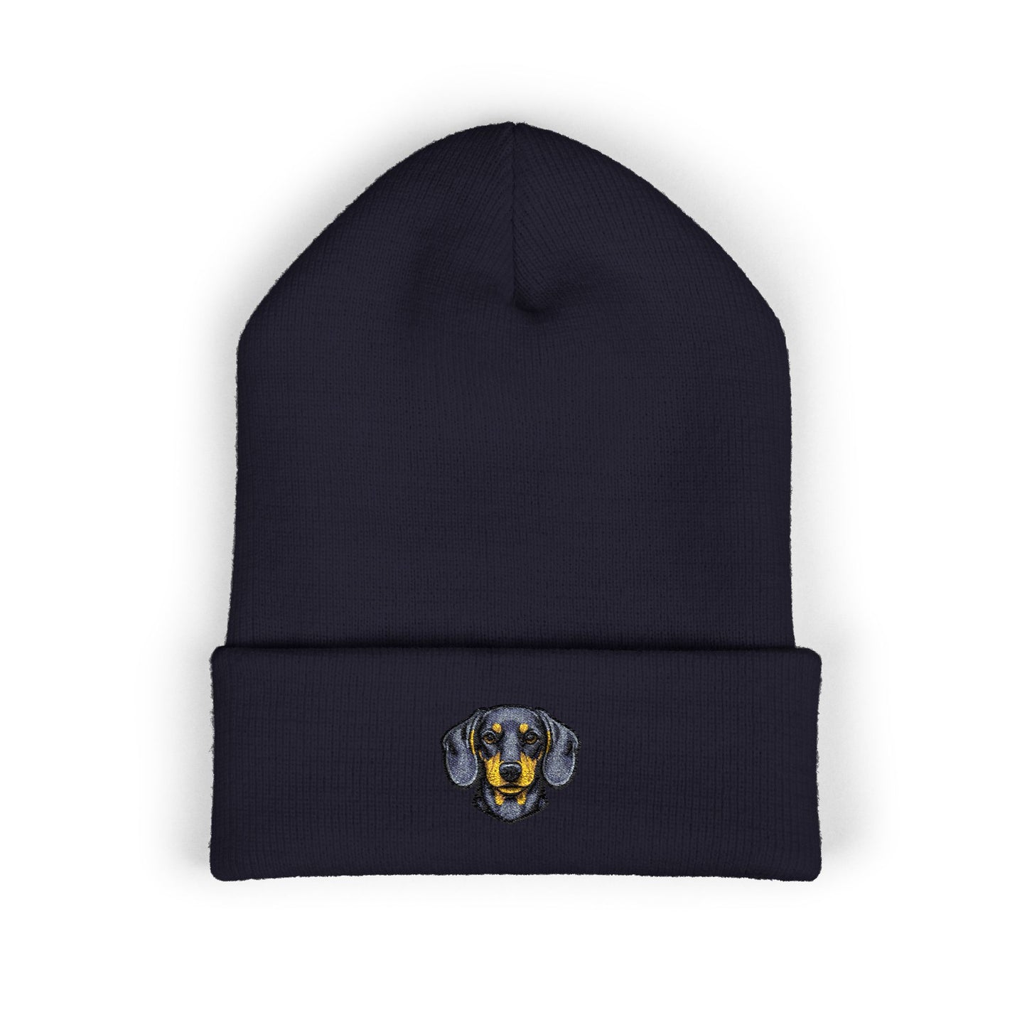 Dachshund Embroidered Beanie | Cuffed Knit Hat