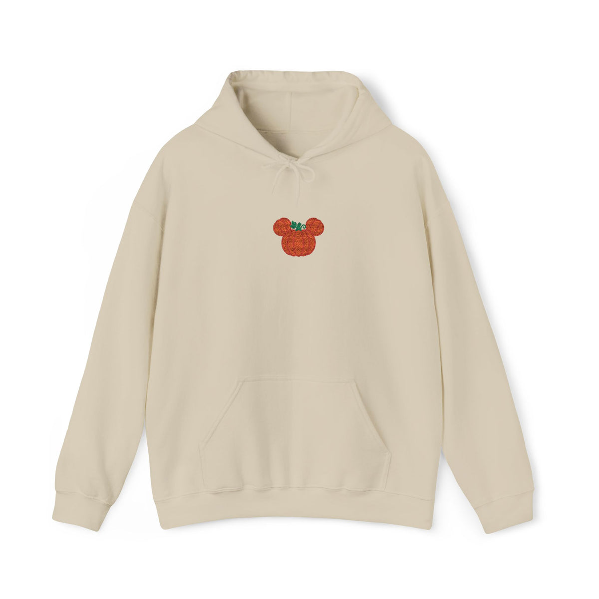 Fall Pumpkin Embroidered Ears silhouette Hoodie | Halloween pumpkin ears sweatshirt
