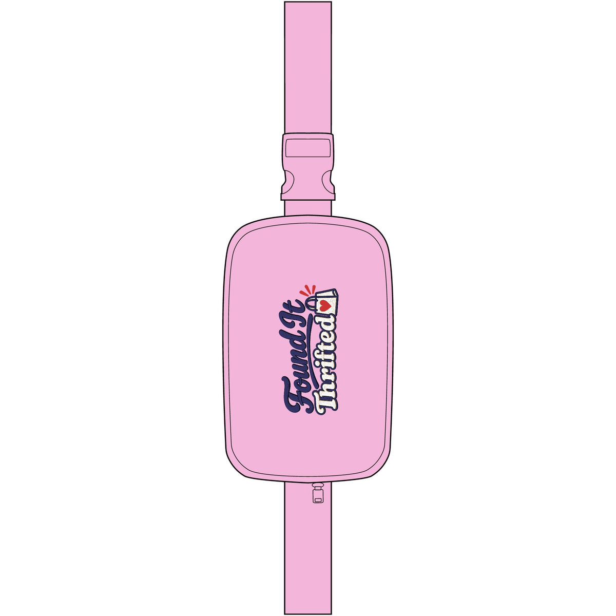 Explorer Sling Bag — Embroidered "Found Thrifted" Crossbody- found it thrifted