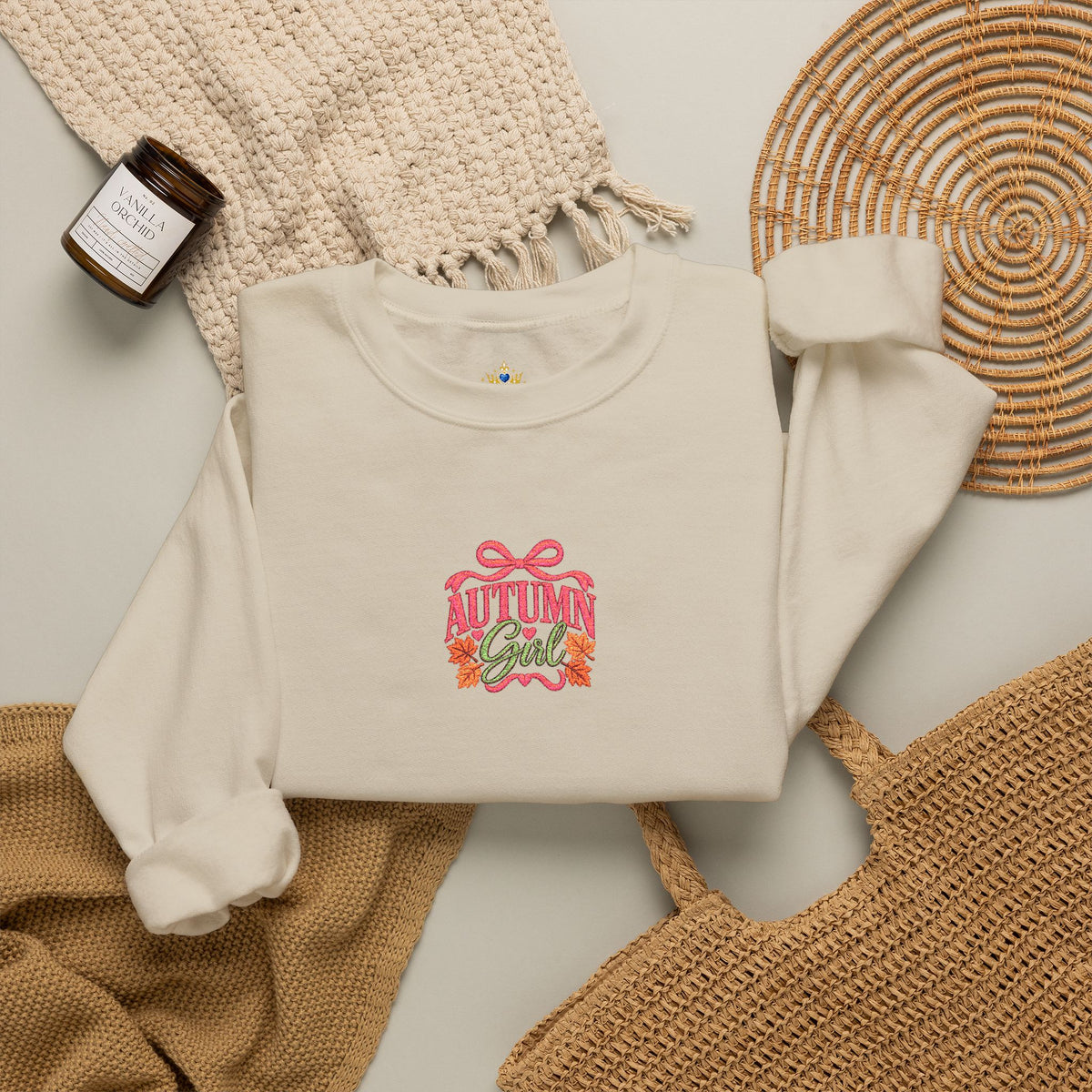 Autumn Girl 2026 Fall embroidered Unisex Heavy Blend™ Crewneck Sweatshirt