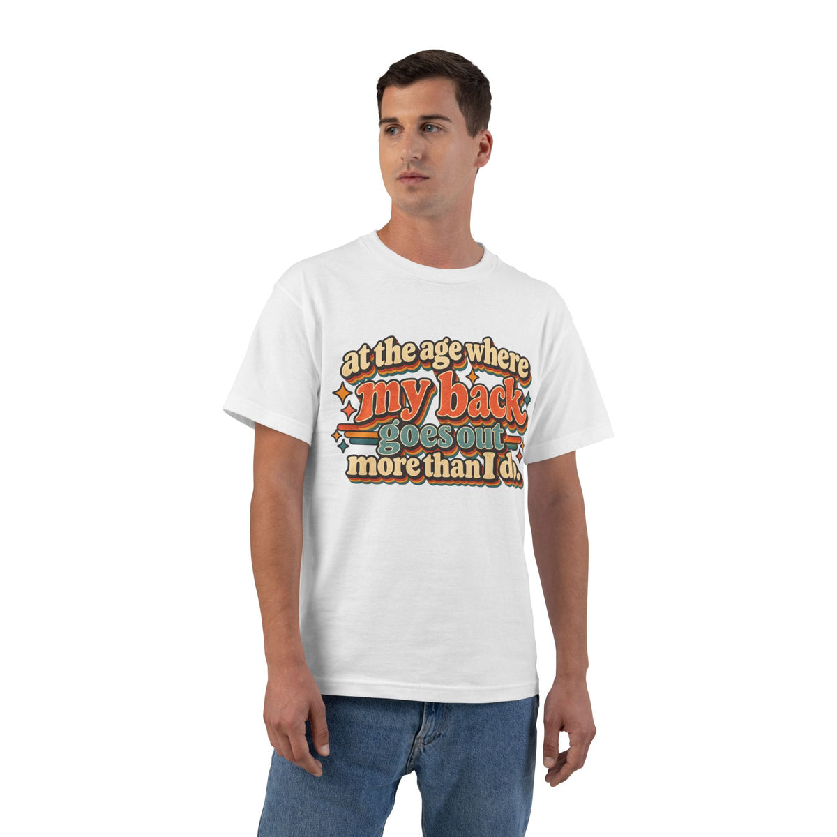 my back goes out more than I do T-Shirt | Retro Text Graphic